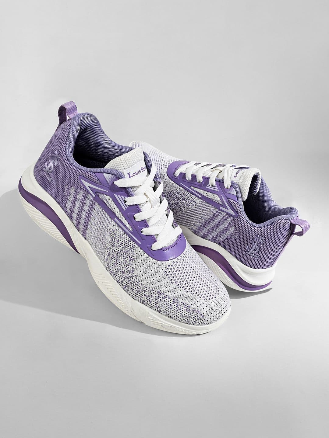 LOUIS STITCH Women's Lilac Haze Lightweight Athleisure Flyknit Sport Shoes - view 1