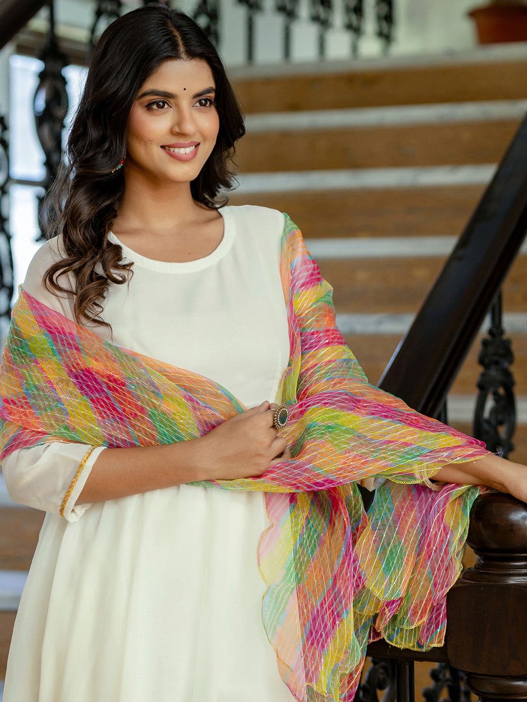 Anouk Rustic Women Empire Kurta with Trousers & With Dupatta - view 1