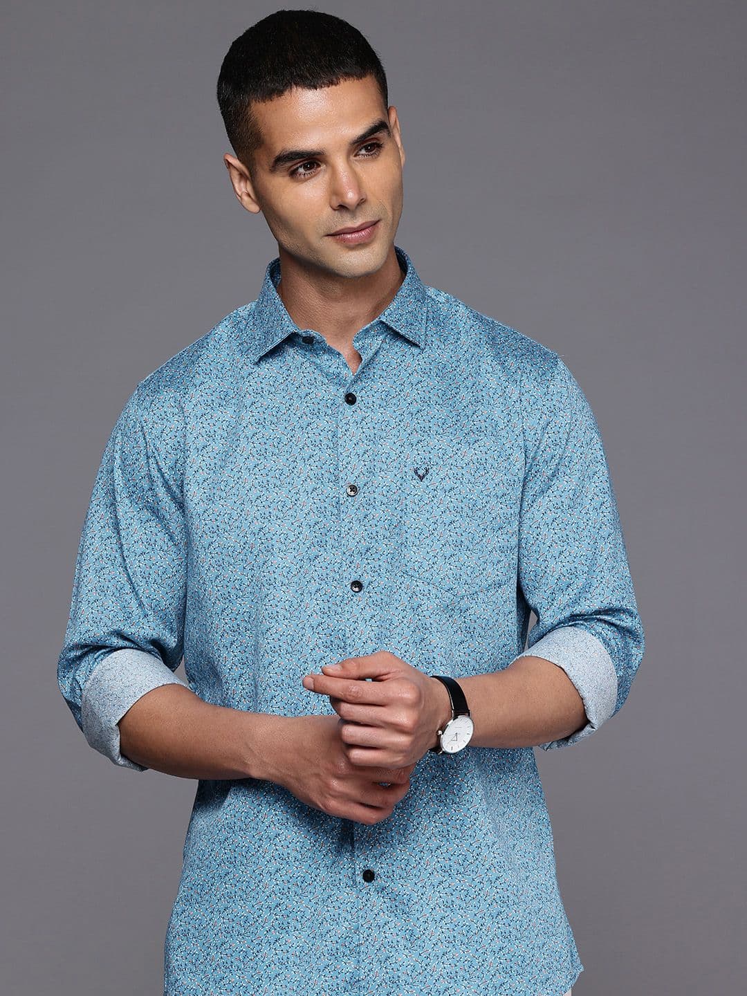Allen Solly Sport Fit Micro Ditsy Printed Pure Cotton Casual Shirt - view 1