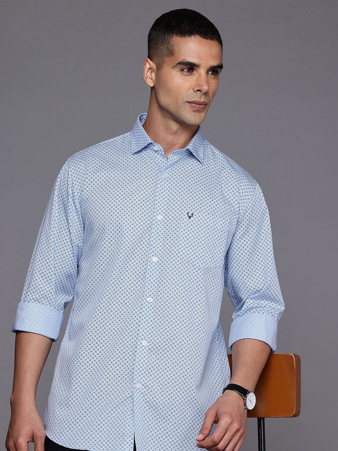 Allen Solly Pure Cotton Geometric Printed Classic Fit Casual Shirt - view 1