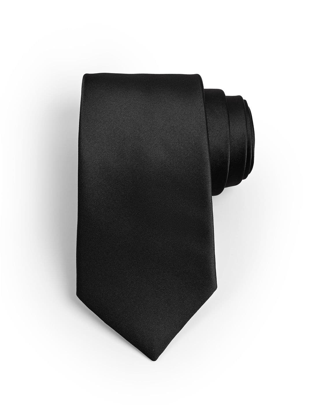 Cazzano Men Black solid Skinny Tie - view 1