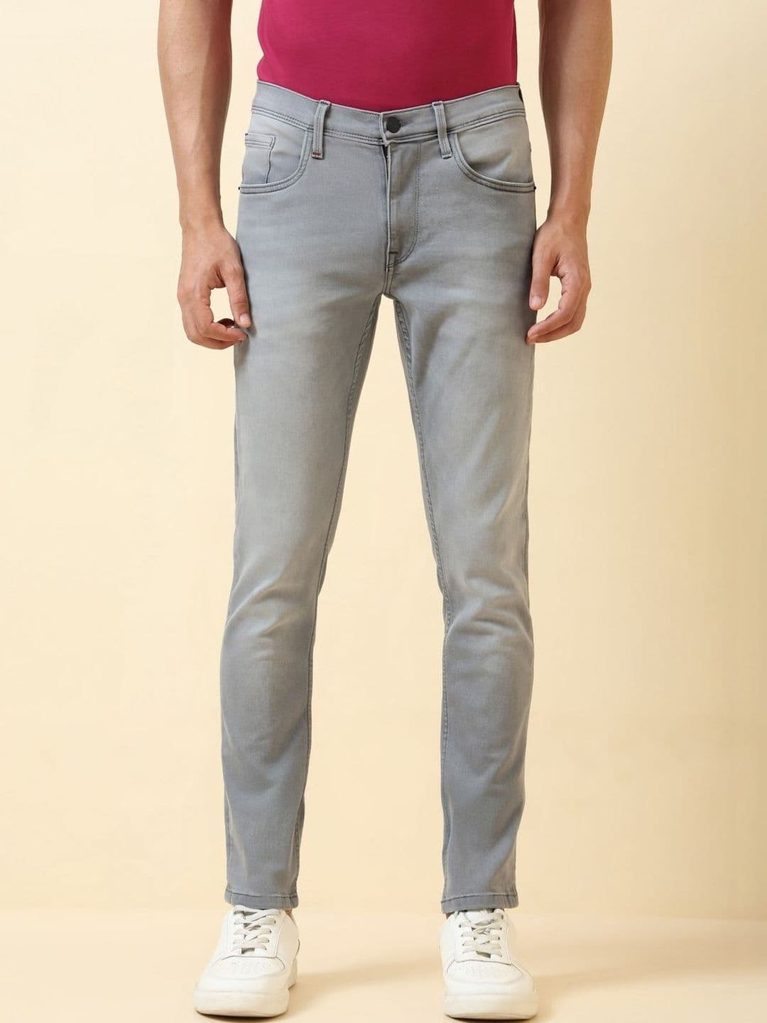Allen Solly Men Skinny Fit Mid-Rise Light Fade Jeans - view 1