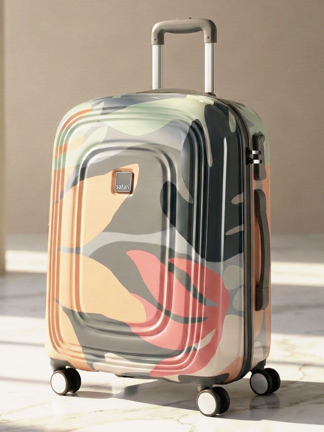 Safari Aurum Printed 8-Wheel Hard-Sided Large Trolley Bag - view 1