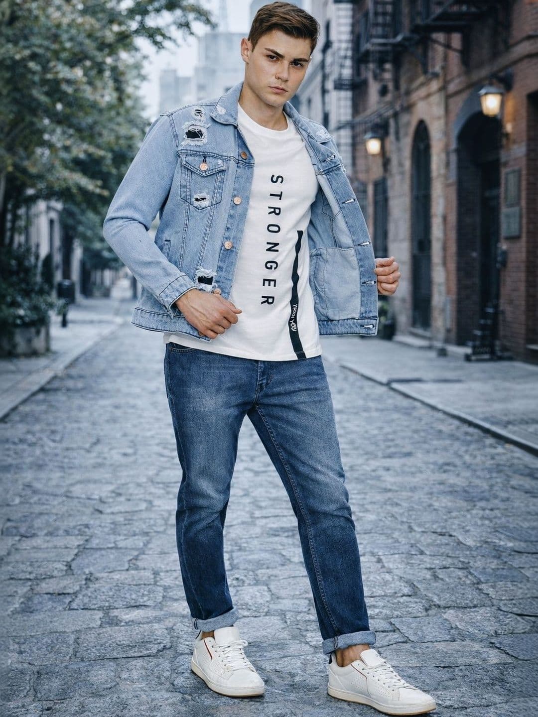 CINOCCI Men Denim Jacket - view 1