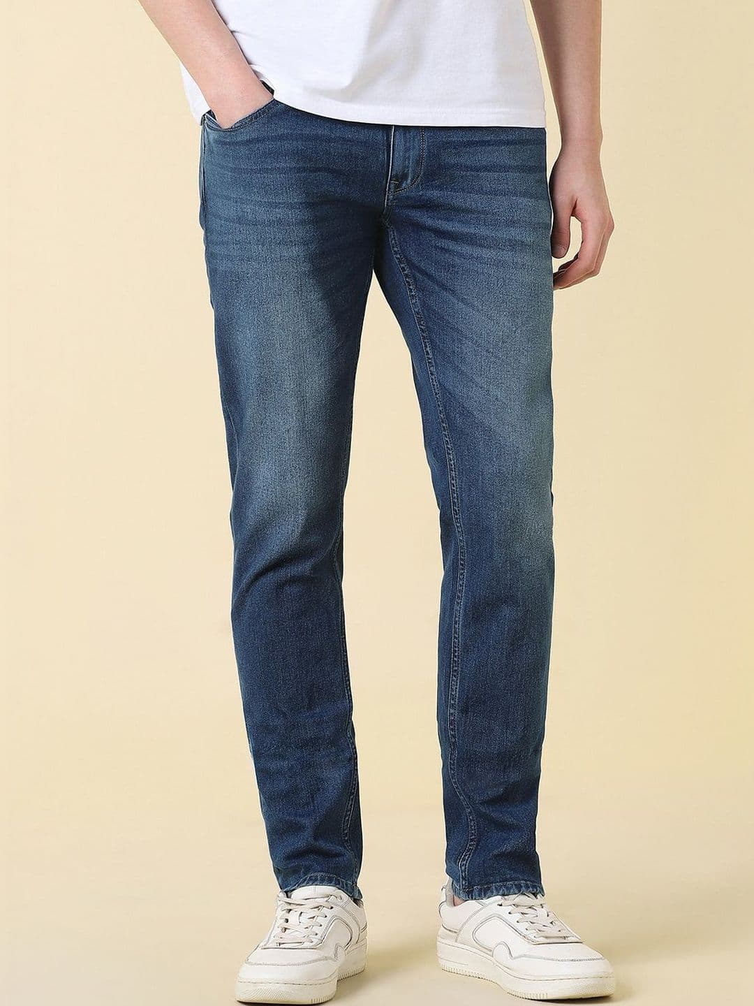 Allen Solly Men Skinny Fit Mid-Rise Light Fade Jeans - view 1