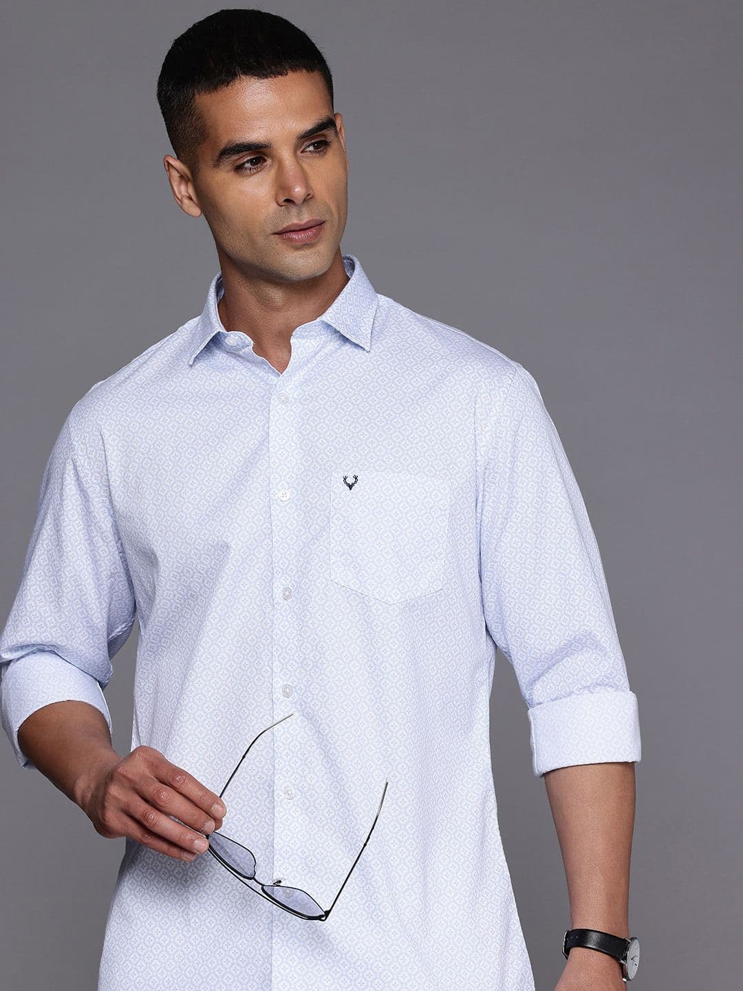 Allen Solly Pure Cotton Classic Fit Floral Printed Casual Shirt - view 1