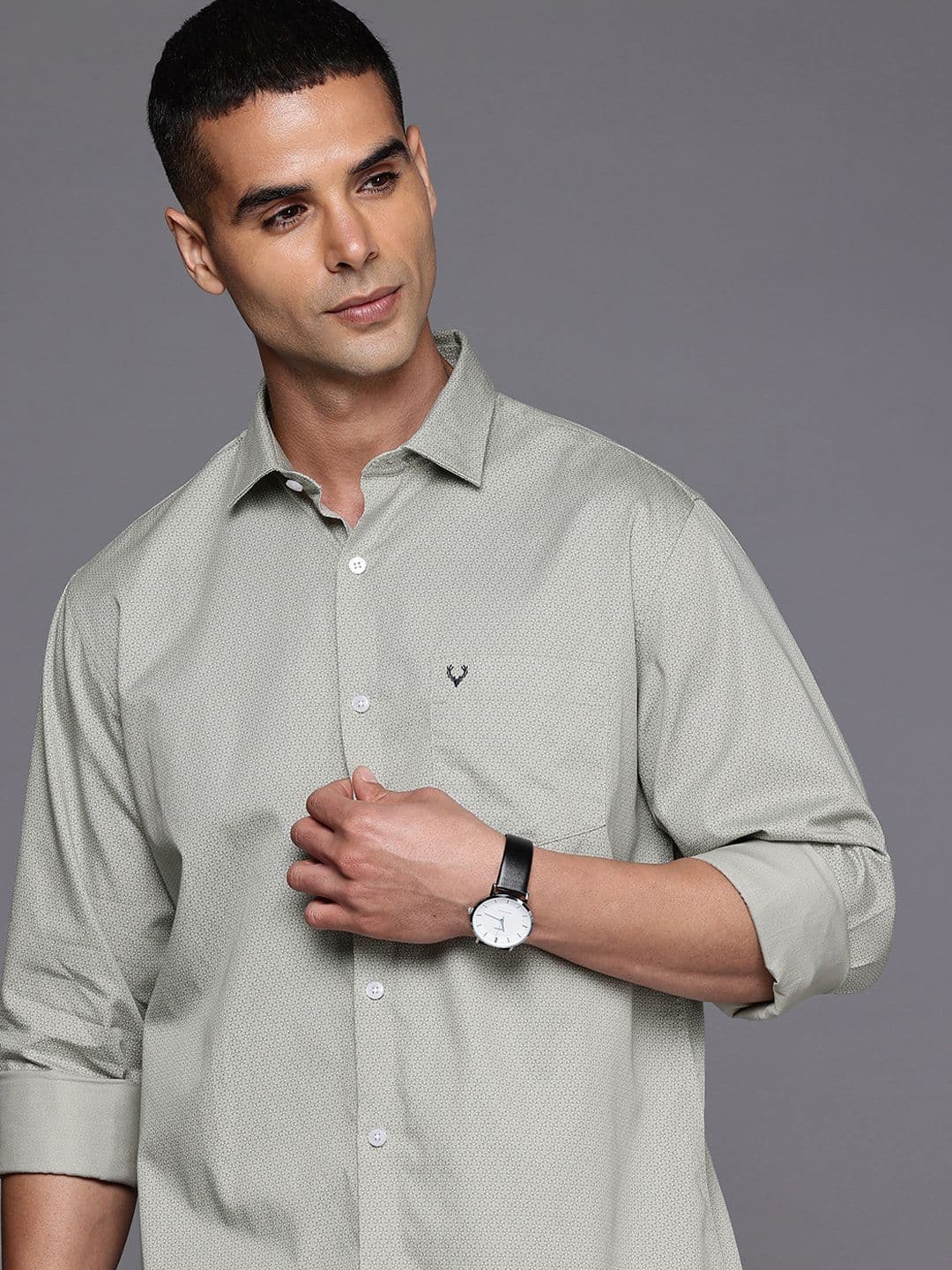 Allen Solly Pure Cotton Geometric Printed Classic Fit Casual Shirt - view 1