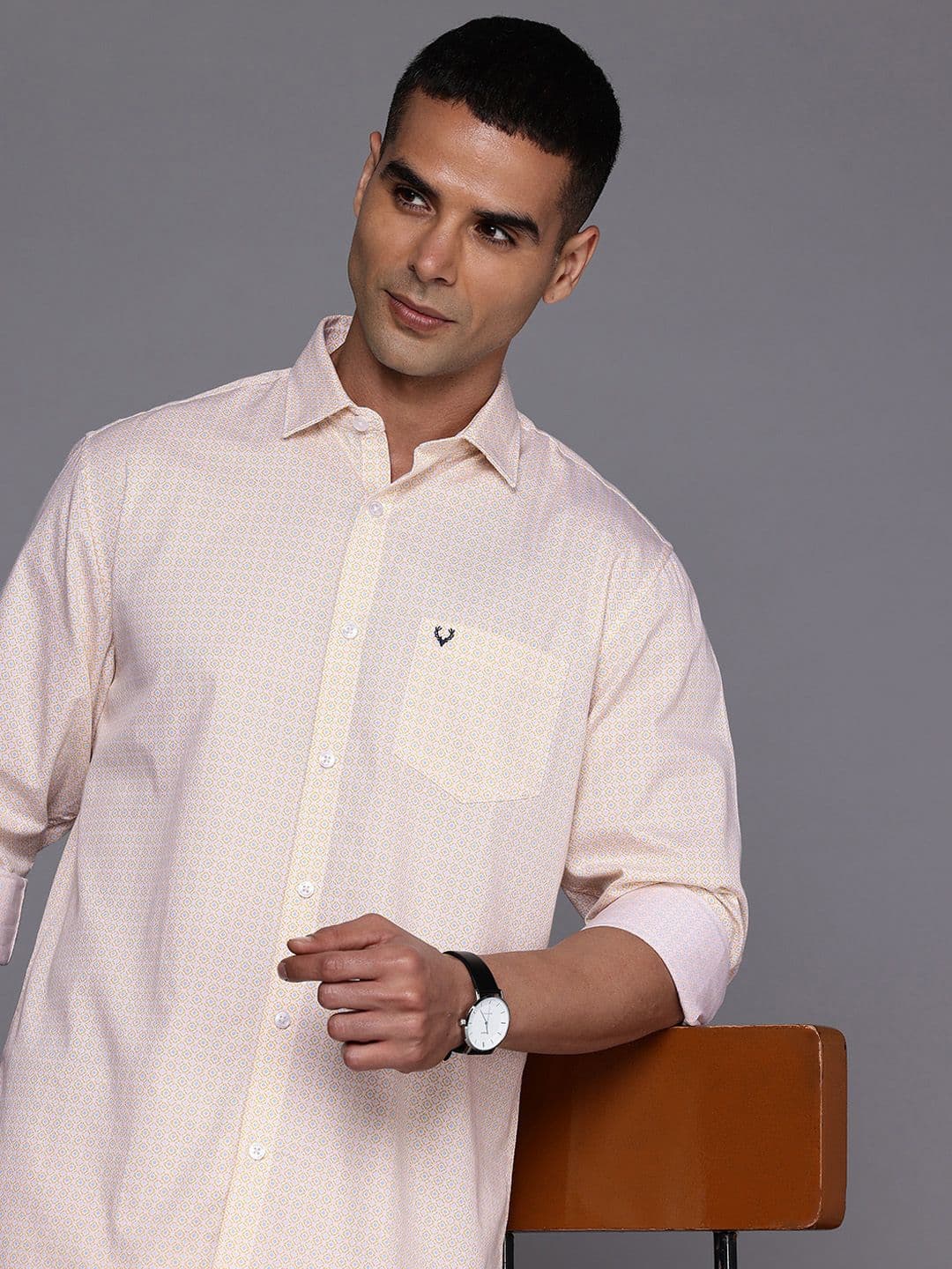 Allen Solly Pure Cotton Geometric Printed Classic Fit Casual Shirt - view 1