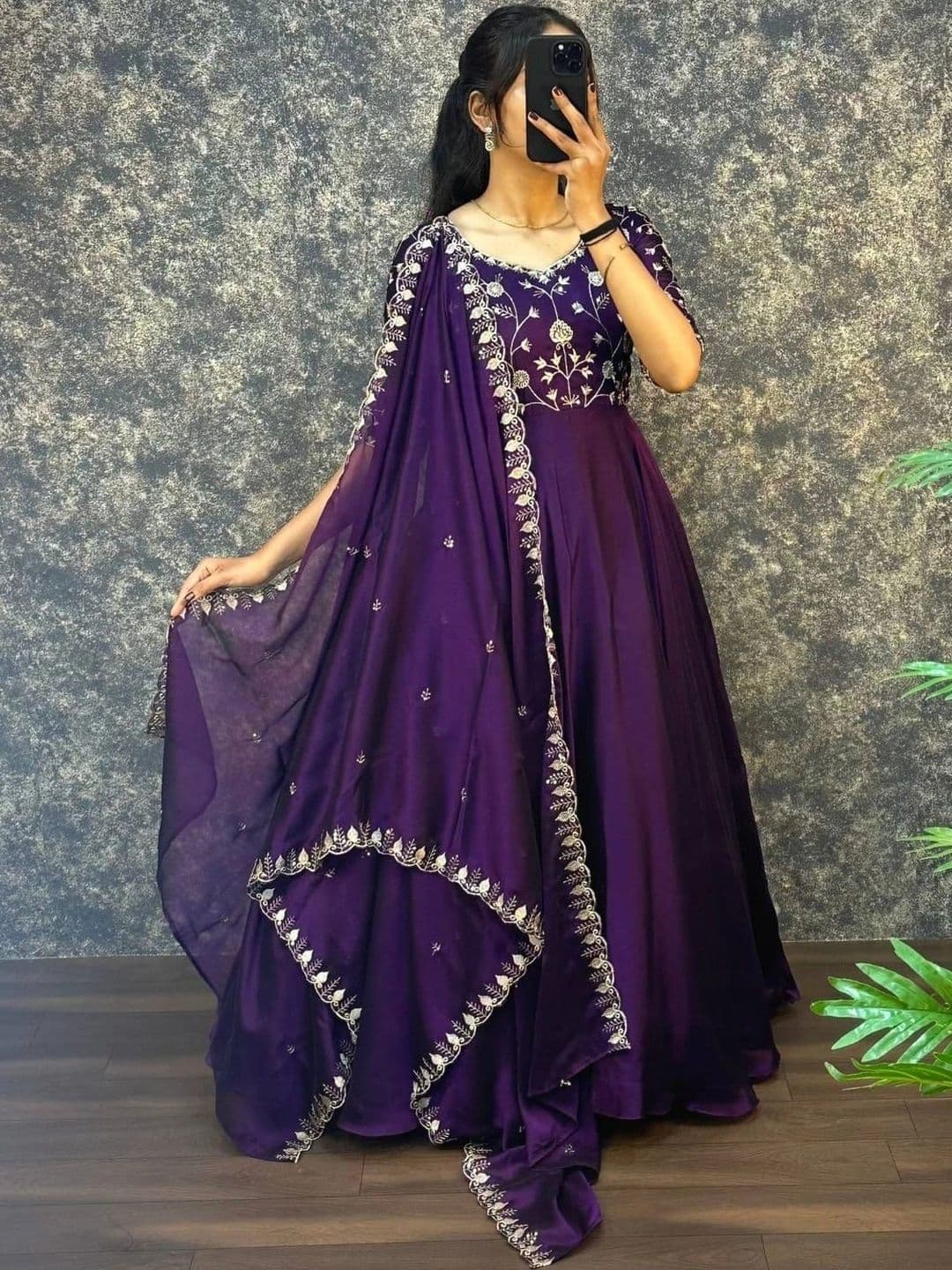 CaniBani Women Ethnic Motifs Embroidered Panelled Thread Work Kurta with Trousers & With Dupatta - view 1