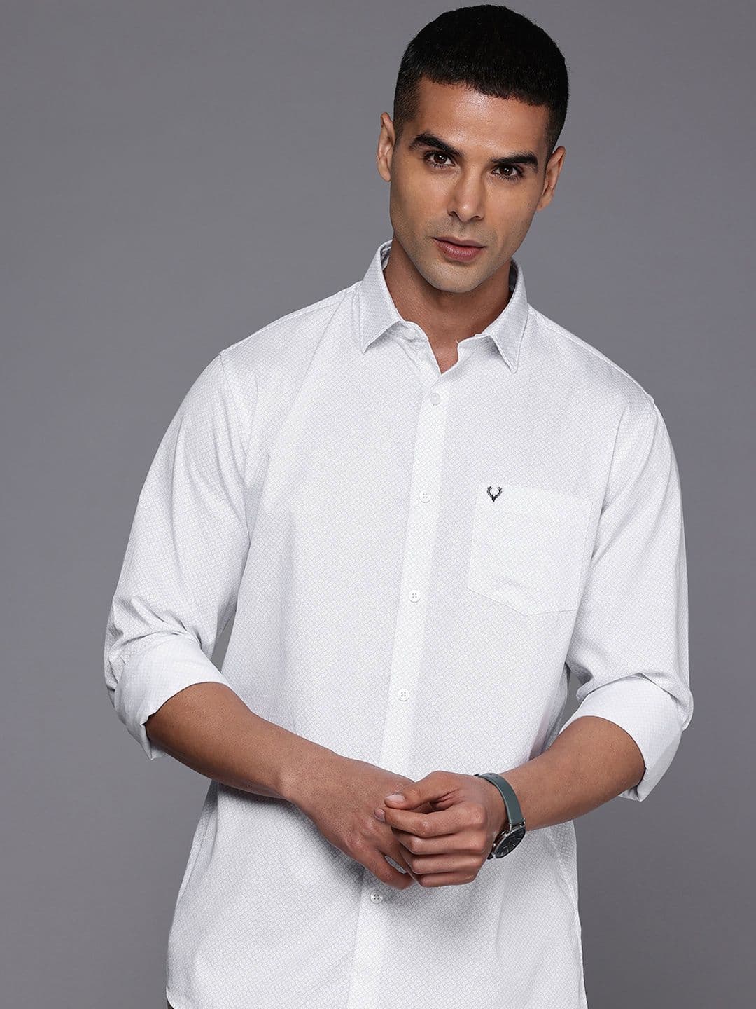 Allen Solly Sport Fit Geometric Printed Pure Cotton Casual Shirt - view 1