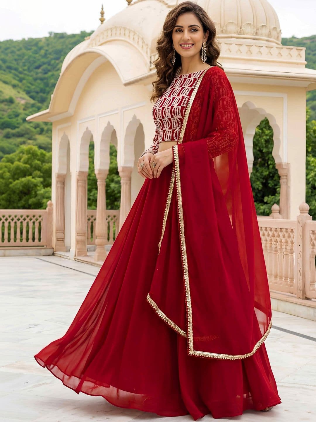 DIVASTRI Ready to Wear Lehenga & Blouse With Dupatta - view 1