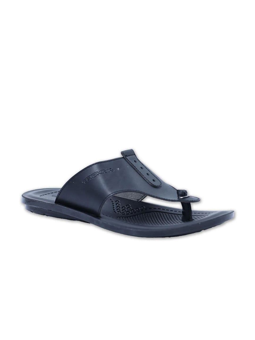 Trekiva Men Black PU Room Slippers - view 1