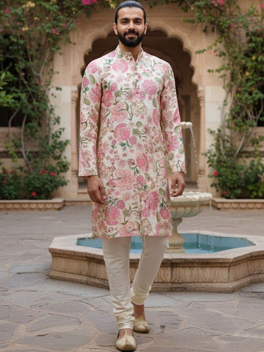 HERE&NOW Men Floral Printed Floral Kurta - view 1