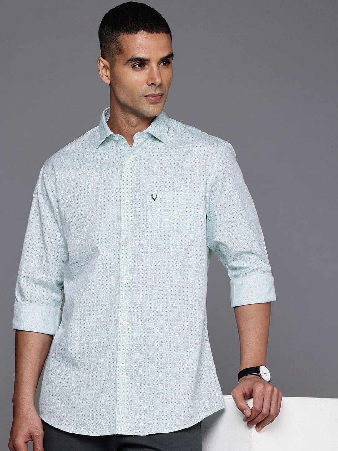 Allen Solly Pure Cotton Geometric Printed Classic Fit Casual Shirt - view 1