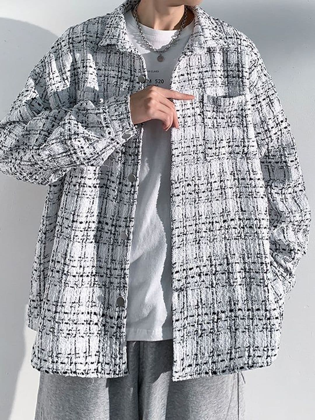 Suo Men Checked Outdoor Tailored Jacket - view 1