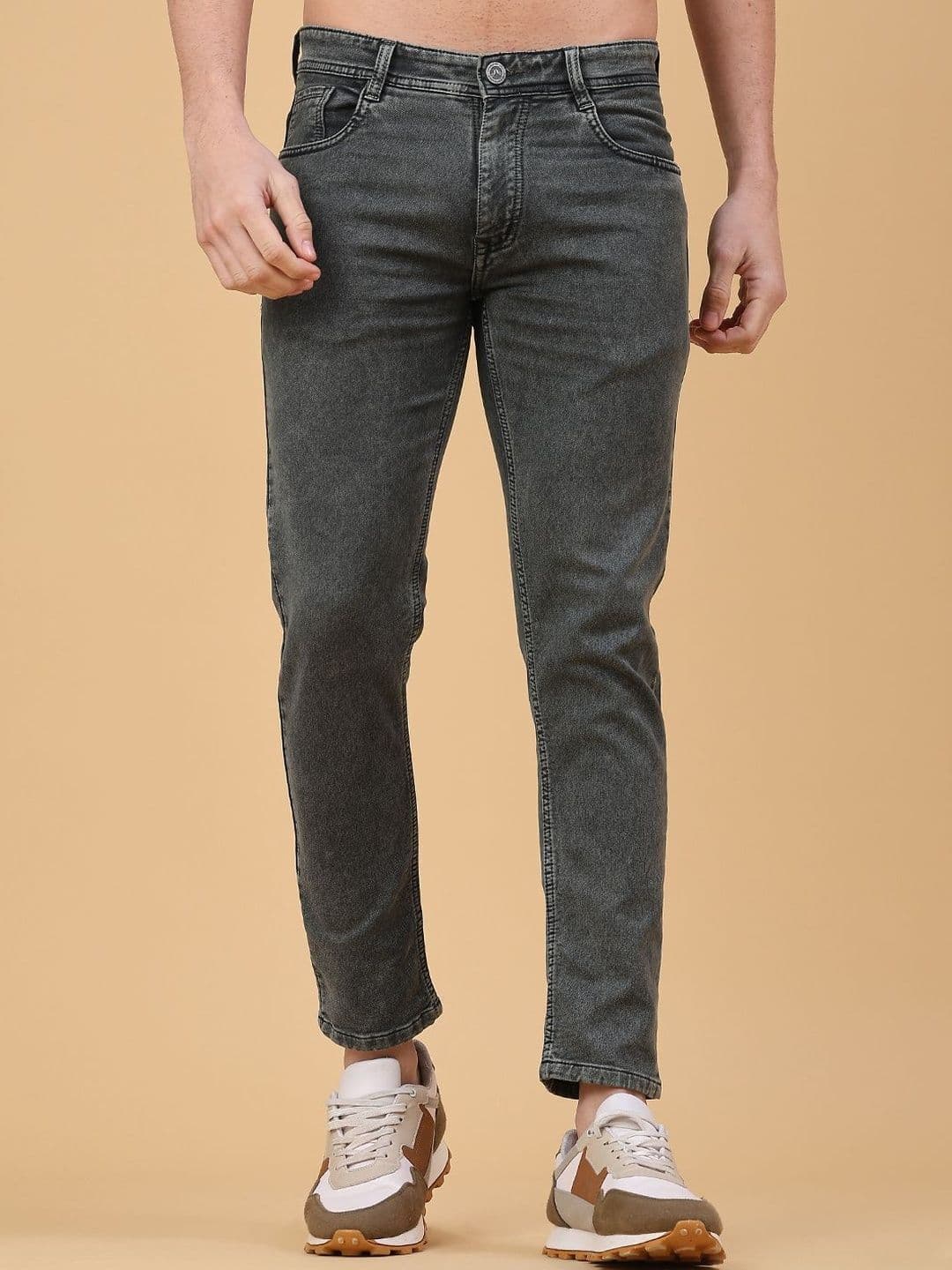 V-Mart Men Regular Fit Mid-Rise Light Fade Stretchable Jeans - view 1