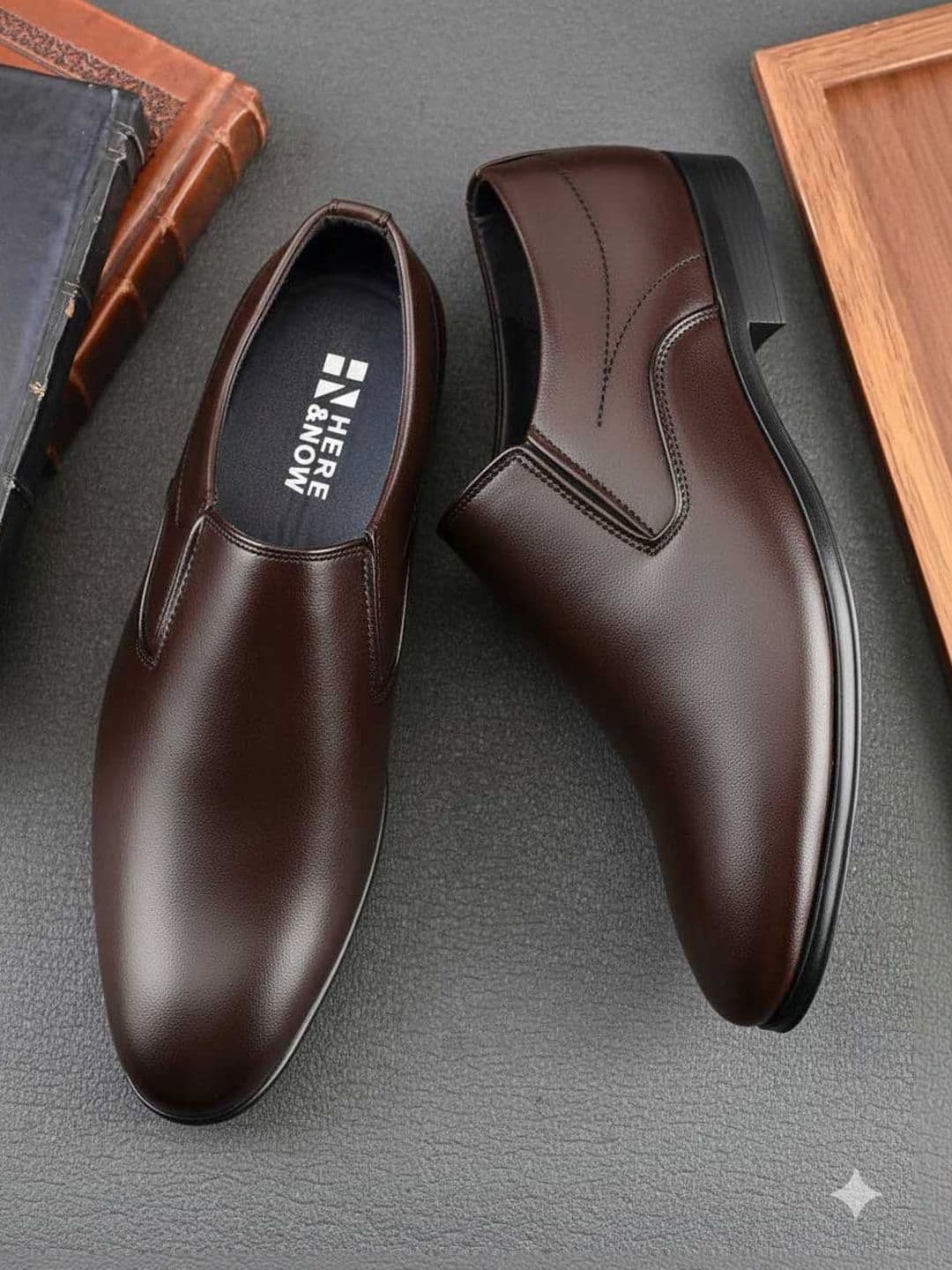 HERE&NOW Round Toe Slip-On Formal Shoes - view 1