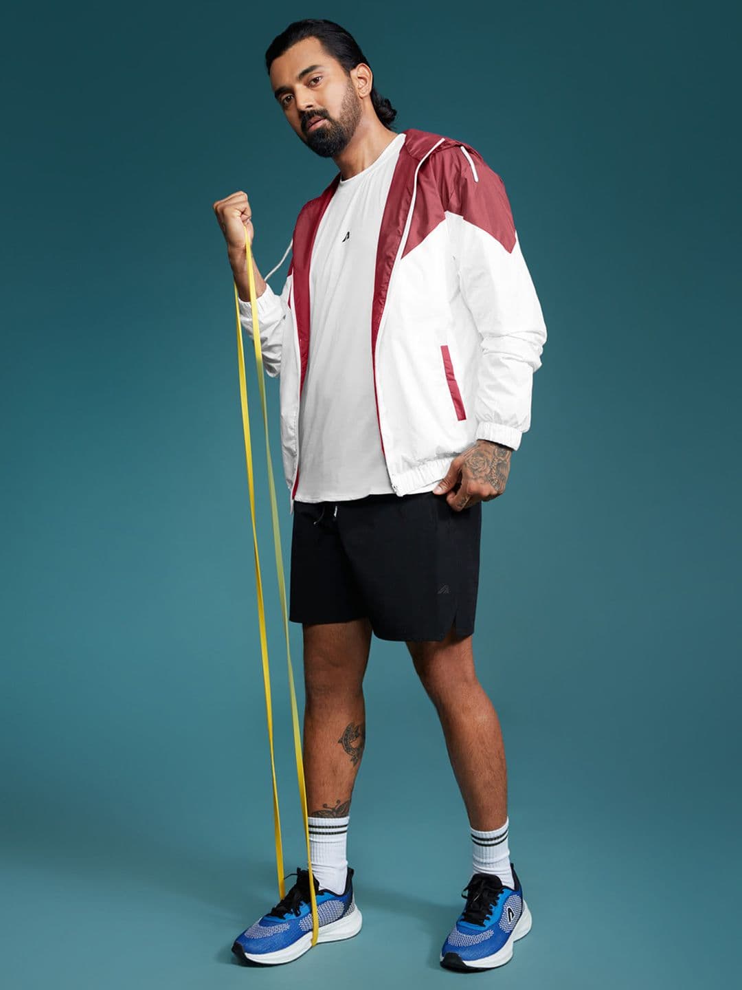 BOLDFIT Men Hooded Colourblocked Windcheater Jacket
