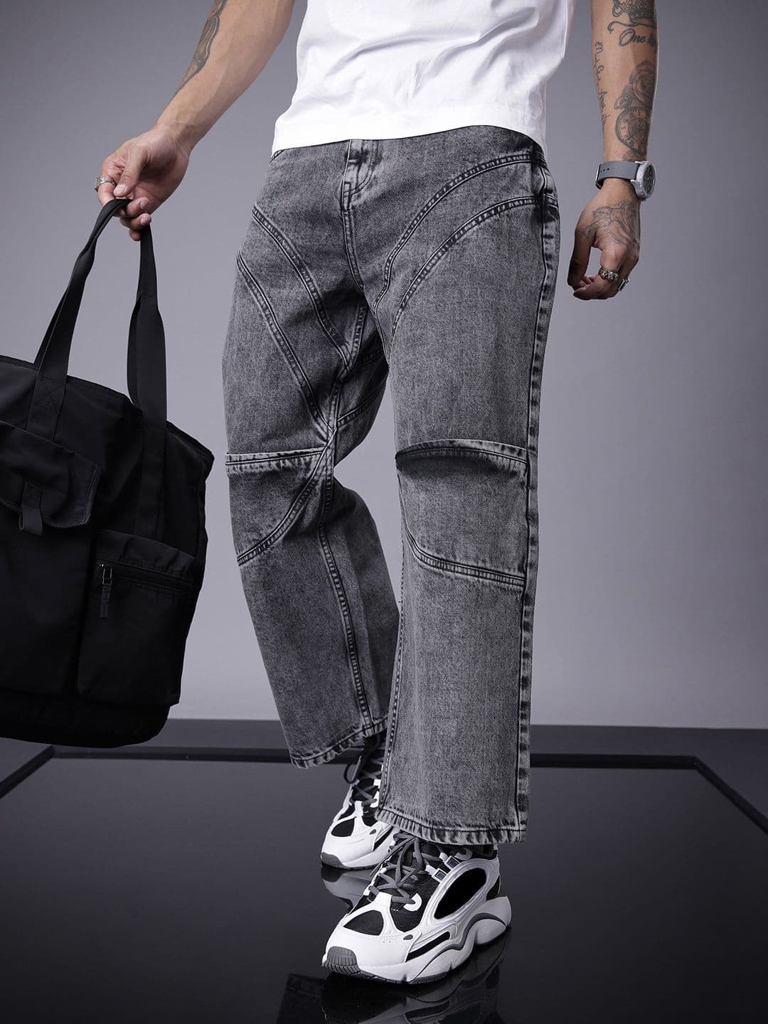 SOKO STREET Men Relaxed Fit Panelled Non-Stretchable Pure Cotton Jeans - view 1