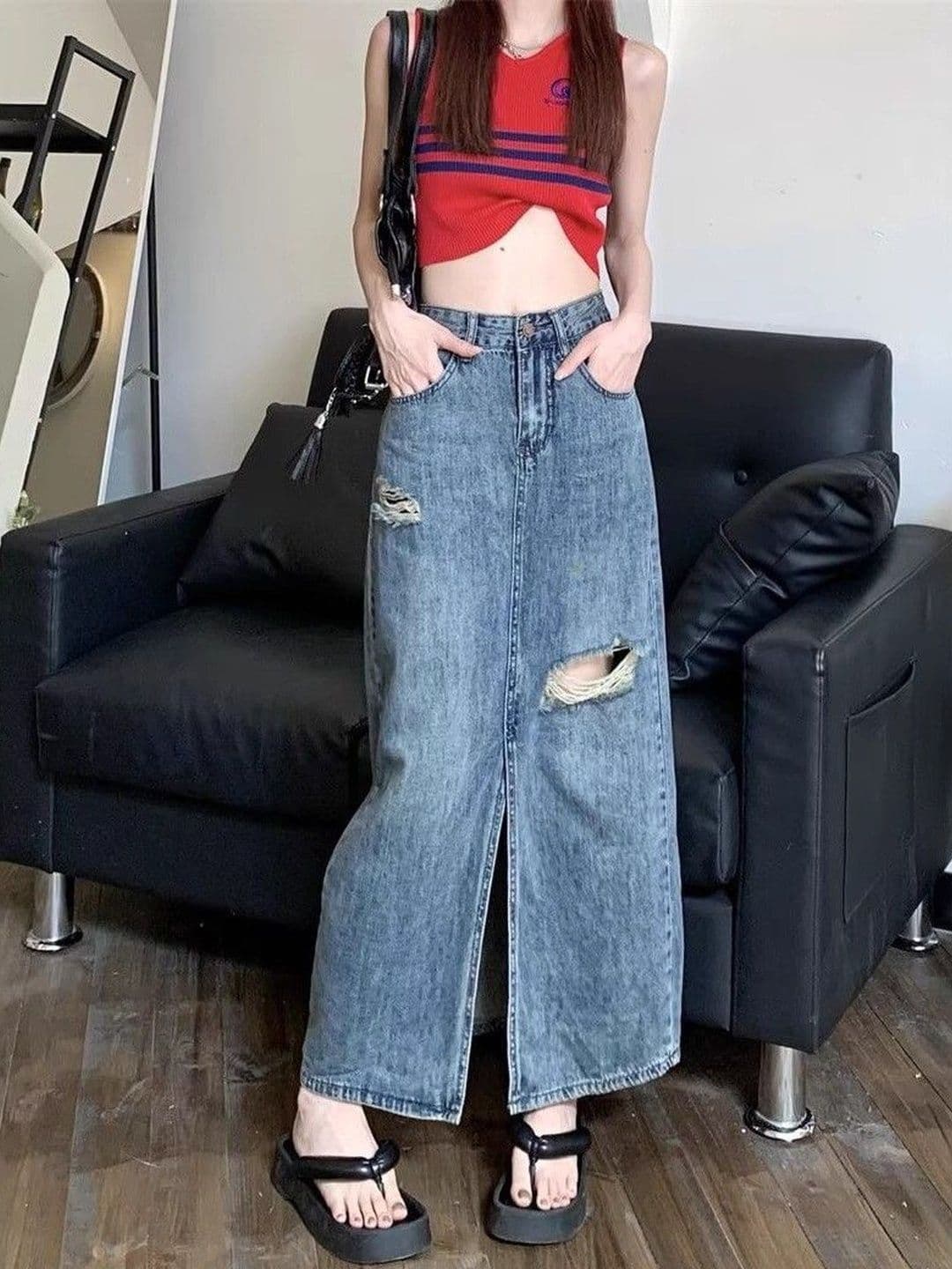 StyleCast x Revolte Maxi A-Line Skirt - view 1