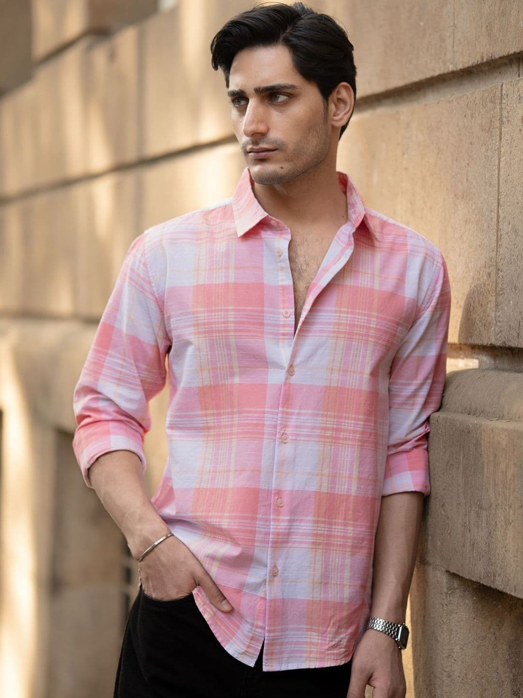 Powerlook Men Tartan Checks Checked Casual Shirt - view 1