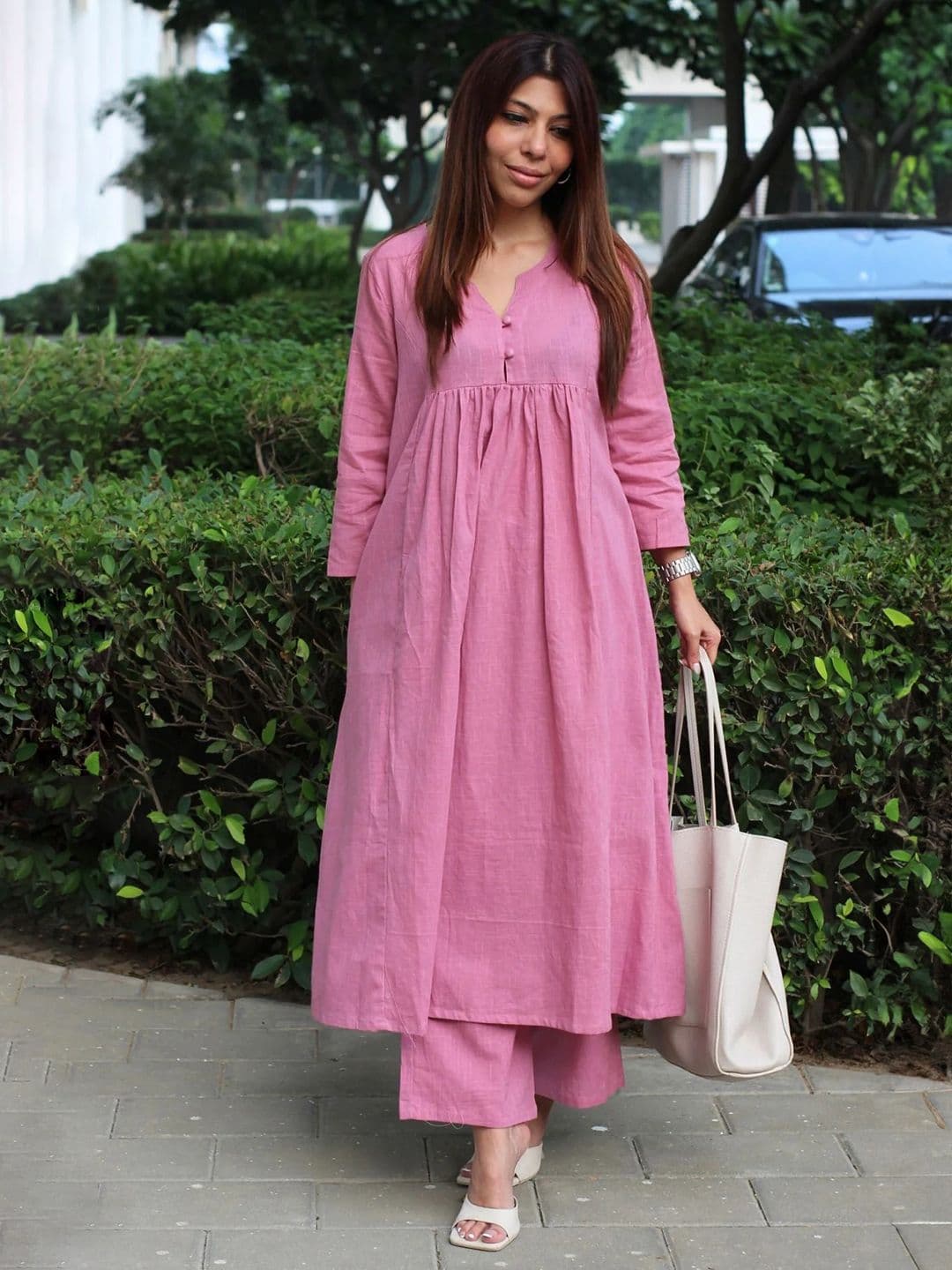 SHLOKFASHIONS Women Empire Kurta with Palazzos - view 1