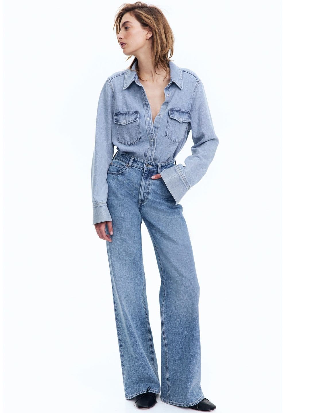 H&M Wide High Jeans - view 1