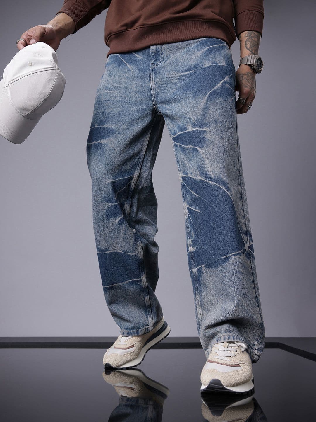SOKO STREET Men Pure Cotton Relaxed Fit Heavy Fade Jeans - view 1