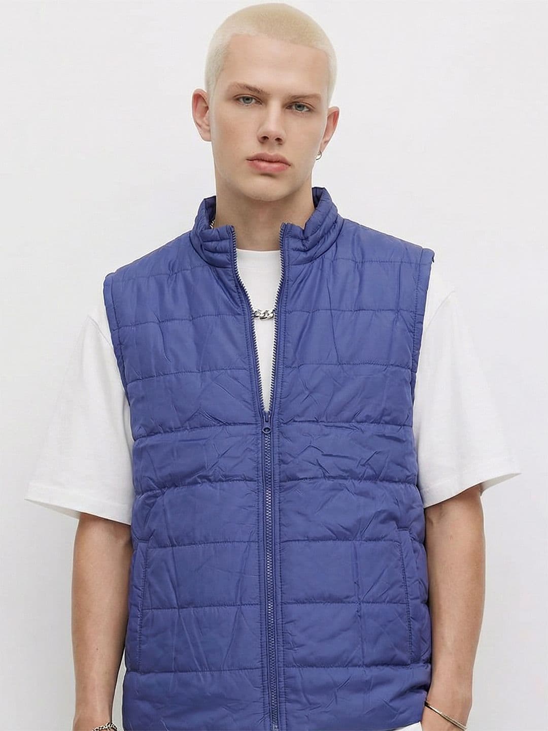 HIGHLANDER Men Blue Quilted Jacket - view 1