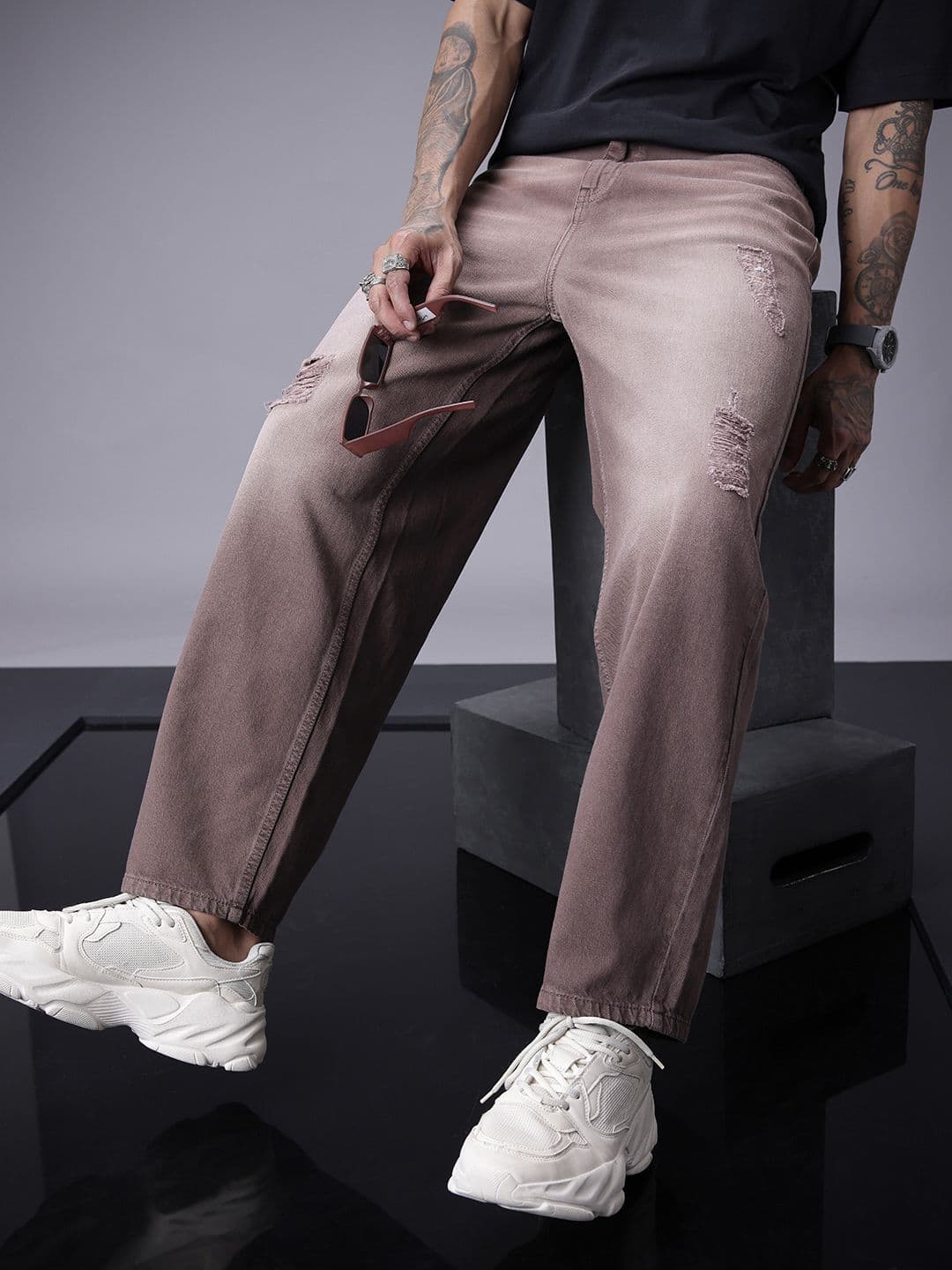 SOKO STREET Men Relaxed Fit Mid-Rise Highly Distressed Non-Stretchable Pure Cotton Jeans - view 1