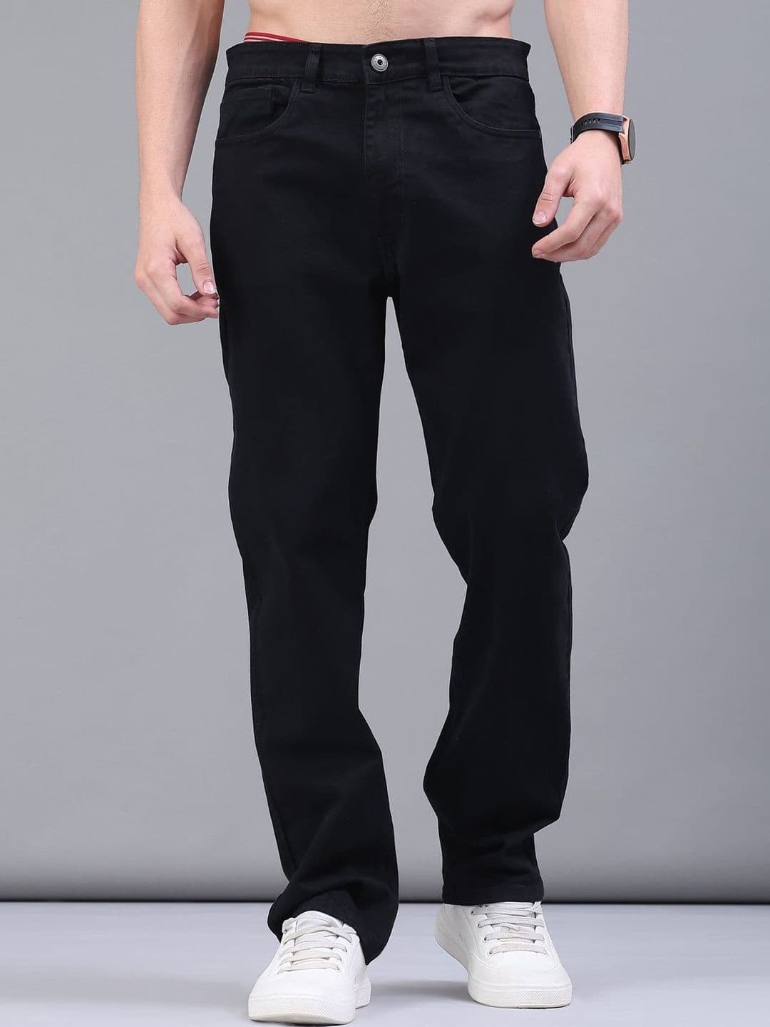 LIMEROAD Men Regular Fit Mid-Rise Stretchable Jeans - view 1