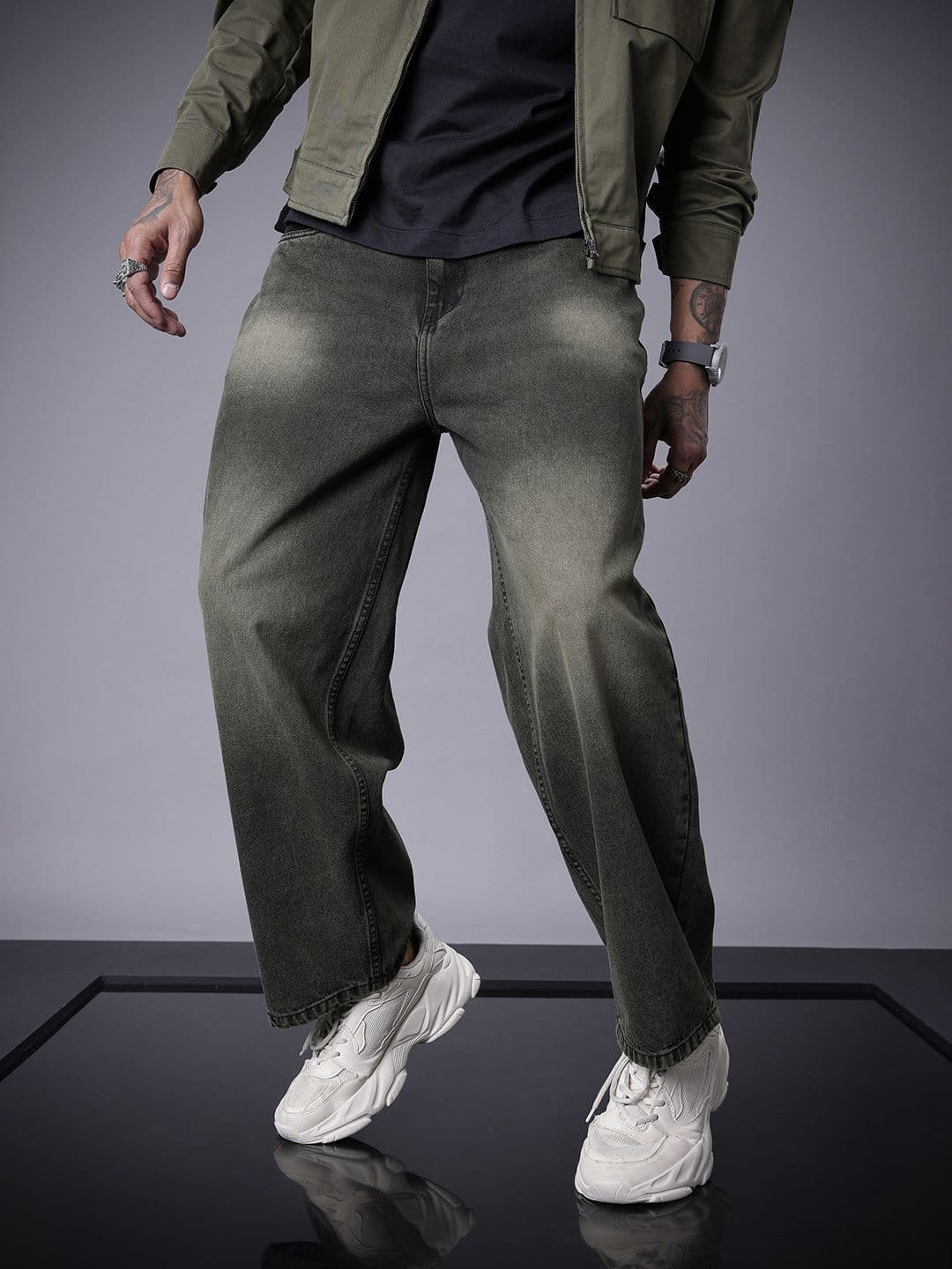 SOKO STREET Men Relaxed Fit Mid-Rise Heavy Fade Non-Stretchable Pure Cotton Jeans - view 1