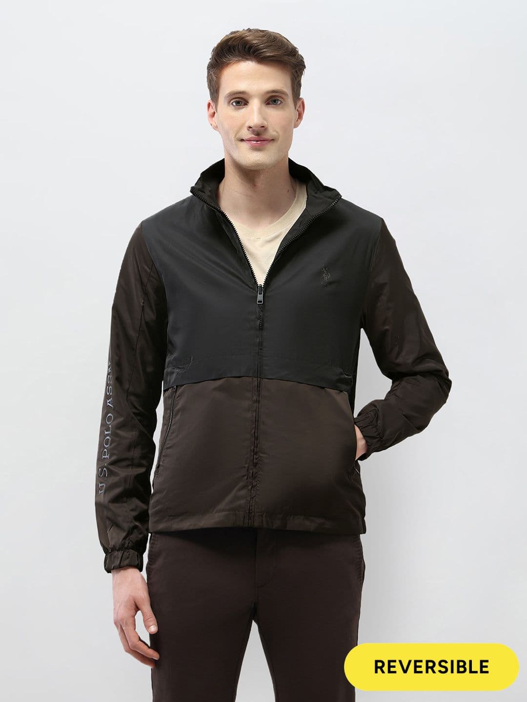 U.S. Polo Assn.Reversible Colour Blocked Jacket - view 1