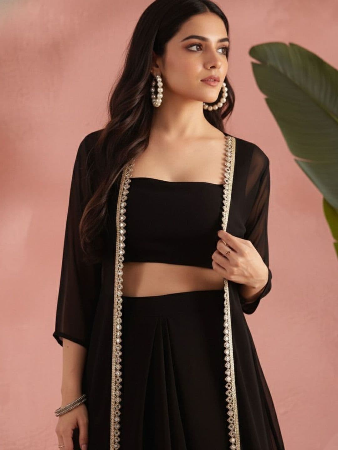 GULMEHAK Women Regular Gotta Patti Top with Palazzos - view 1