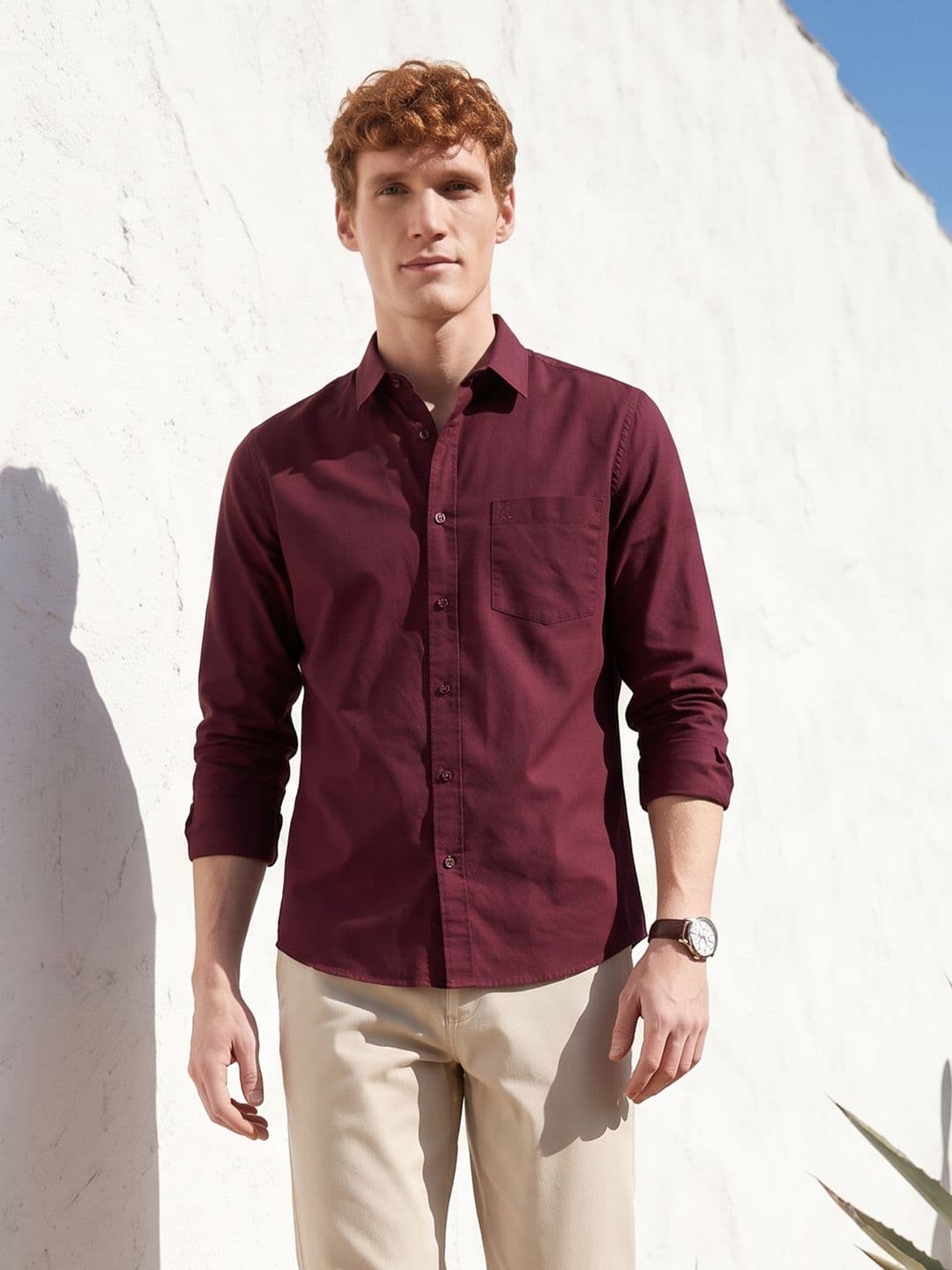 Mast & Harbour Spread Collar Casual Shirt - view 1