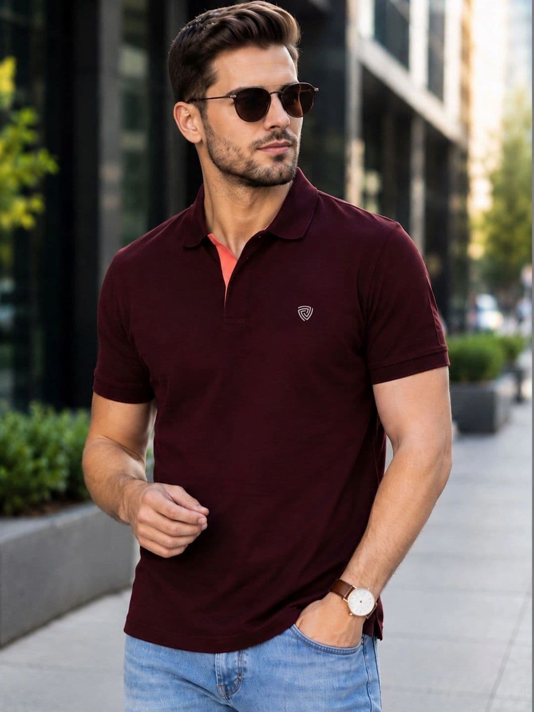 Lux Cozi Polo Collar Lounge Tshirts - view 1