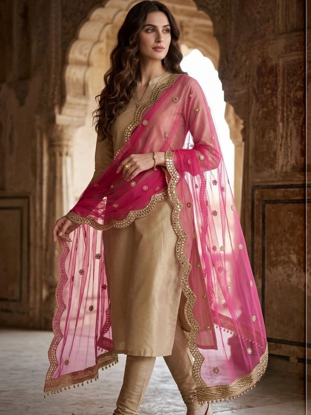 Dupatta Bazaar Dupatta with Mirror Work - view 1