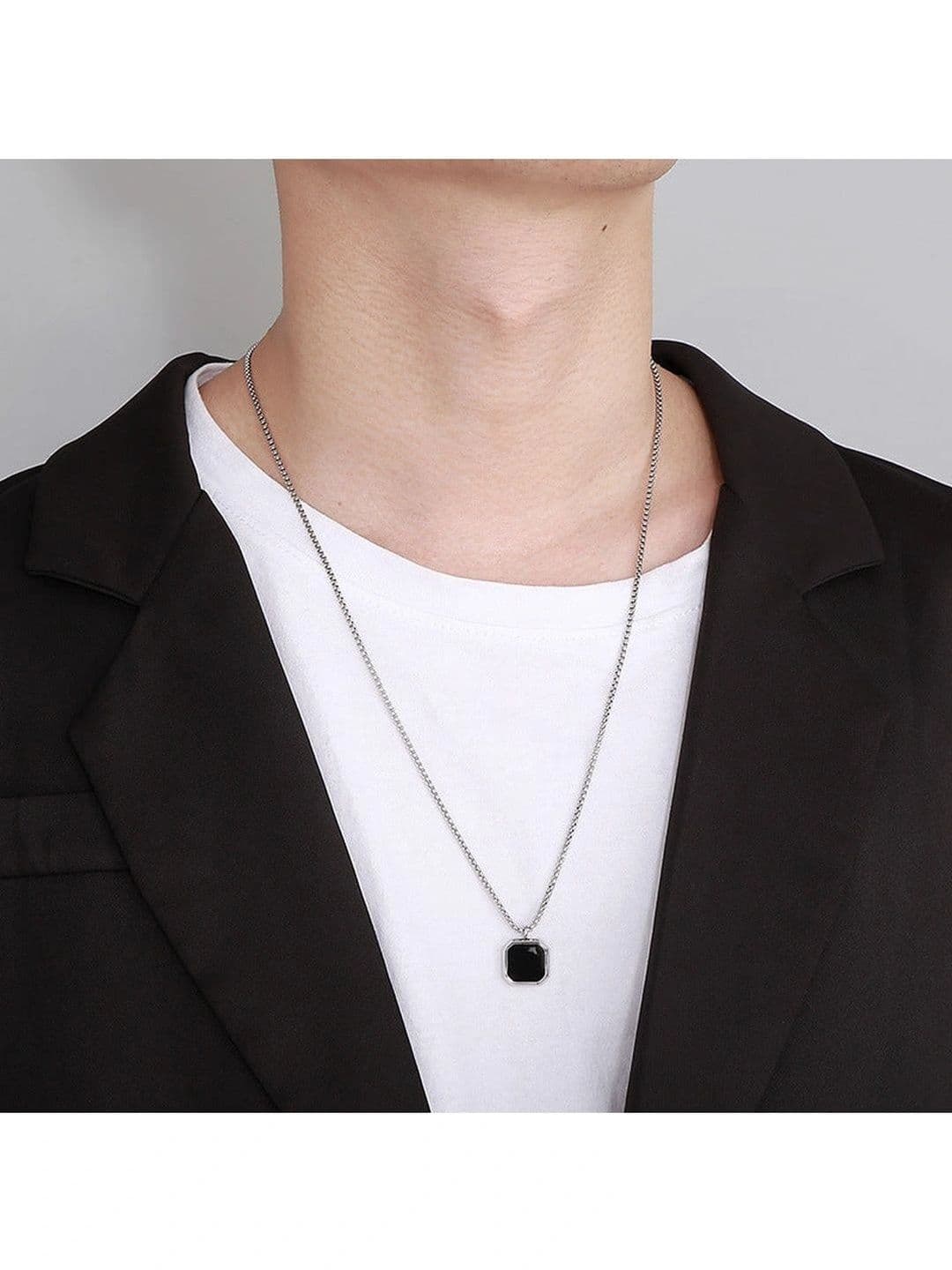 SALTY Midnight Charisma Stainless Steel Neck Chain Pendant for Men & Boys