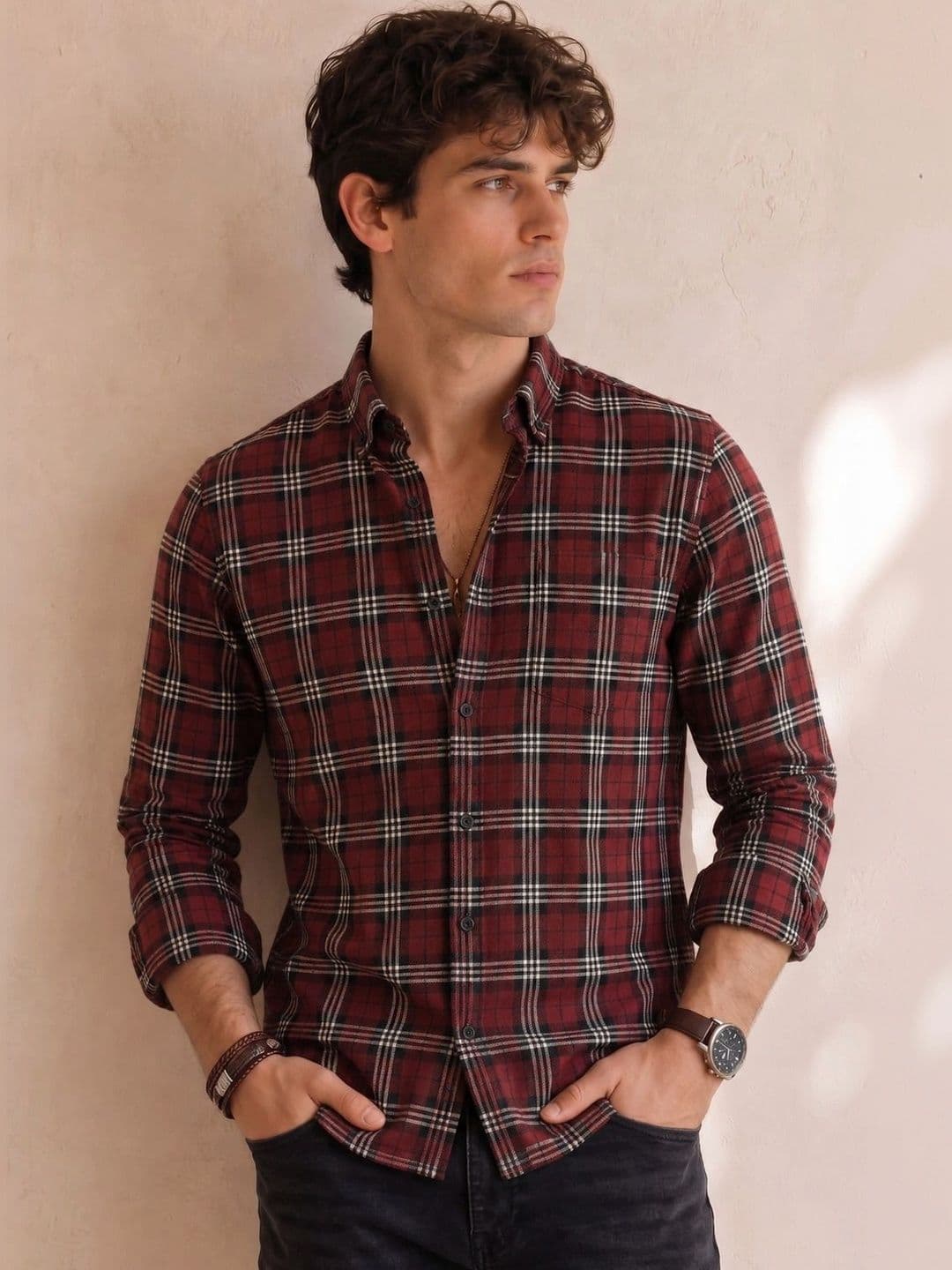 BAESD Men Classic Tartan Checks Checked Casual Shirt - view 1