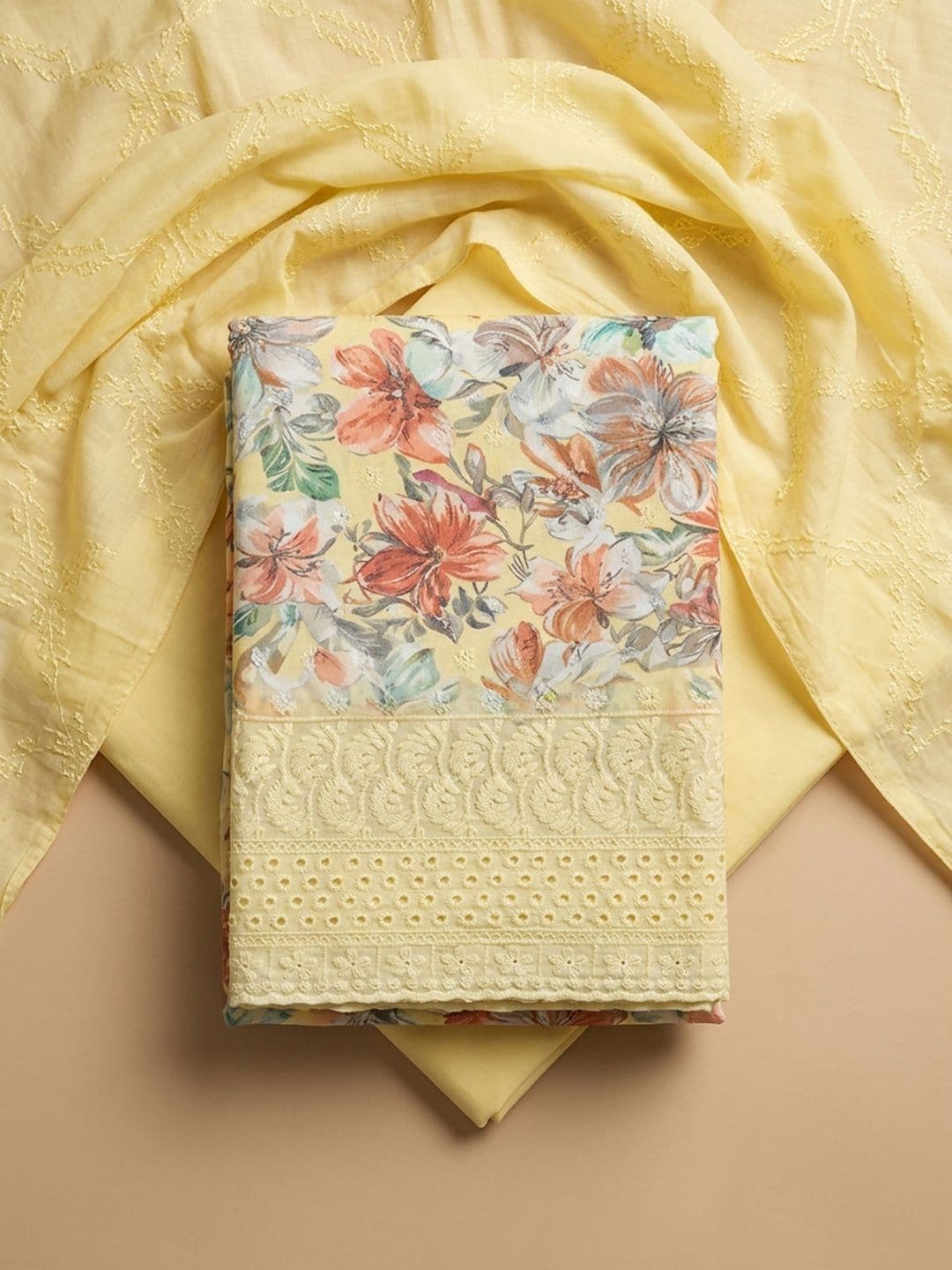 Meena Bazaar Printed Unstitched Dress Material - view 1