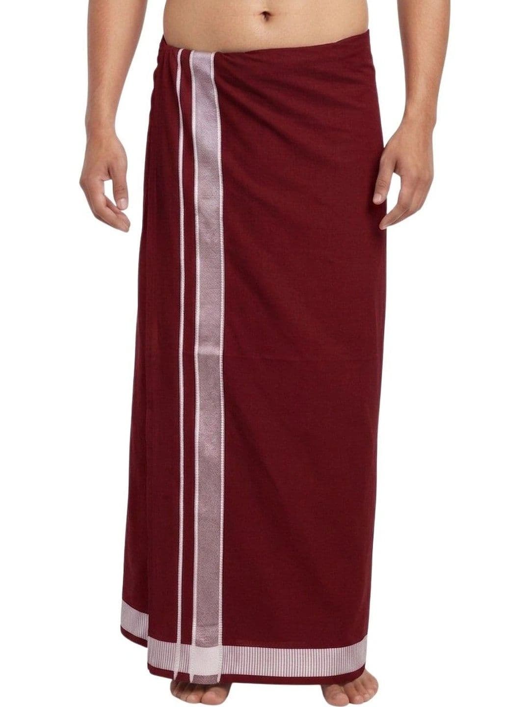 Sharan Elegance Men Striped Cotton Dhoti Dhotis - view 1