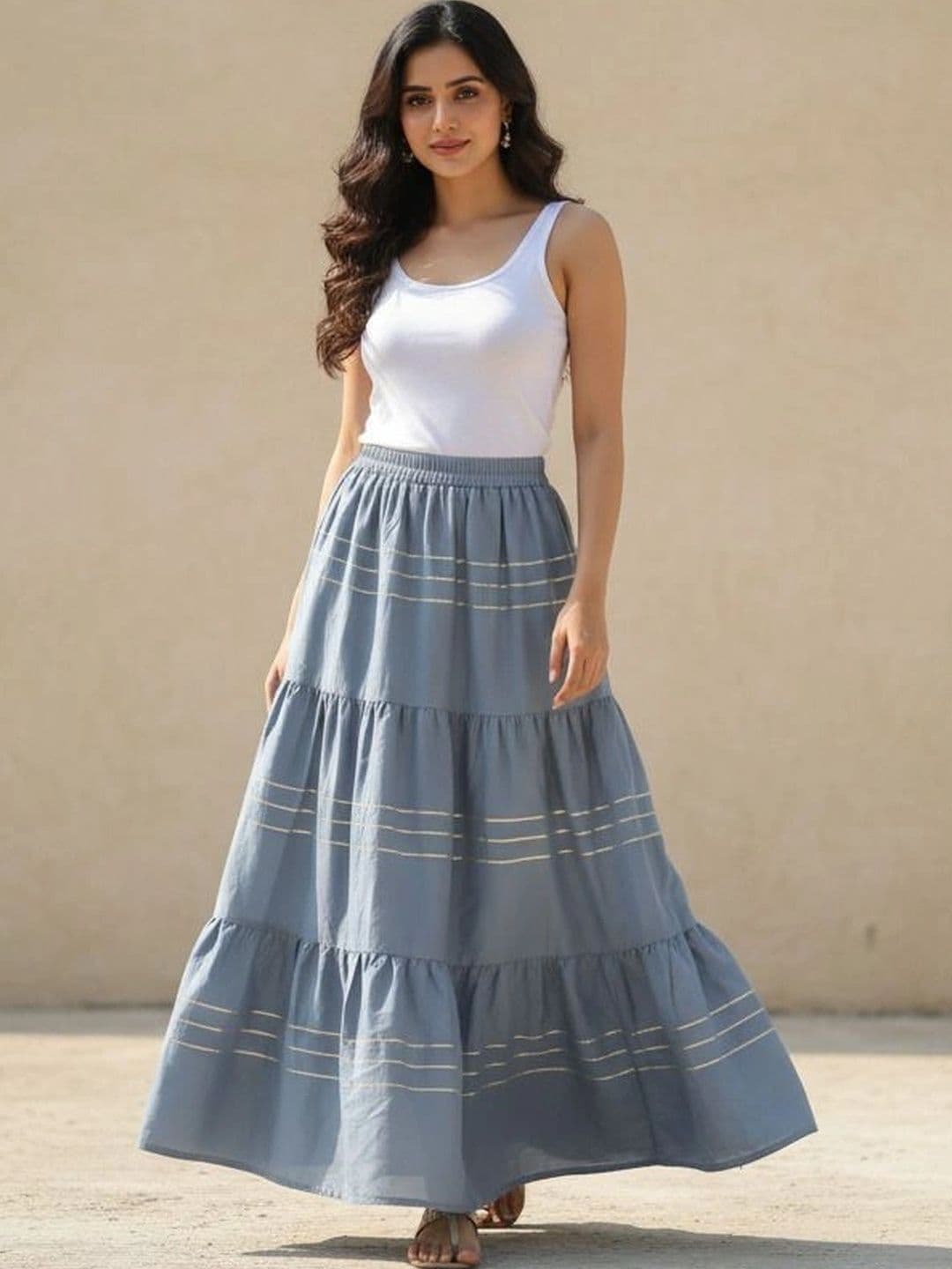 RAYIE COLLECTION Women Tiered Maxi Tiered Skirt - view 1
