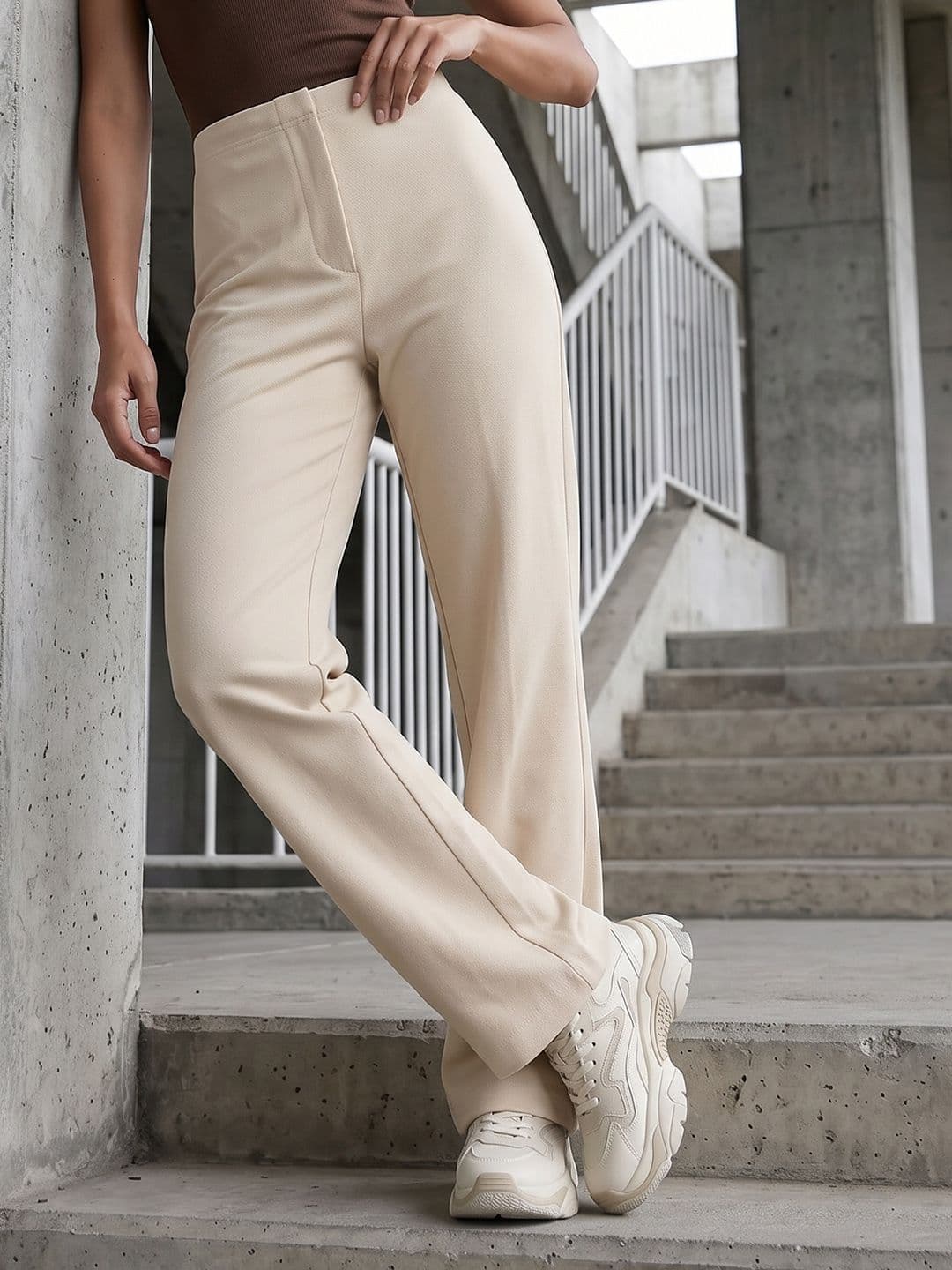 The Roadster Life Co. Women Comfort Fit Parallel Trousers - view 1