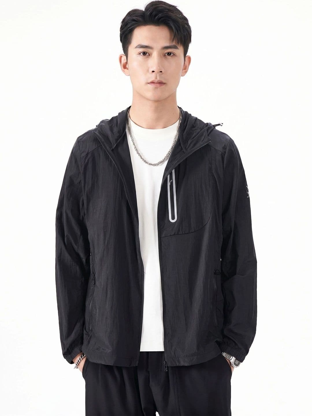 Suo Men Lightweight Outdoor Open Front Jacket - view 1