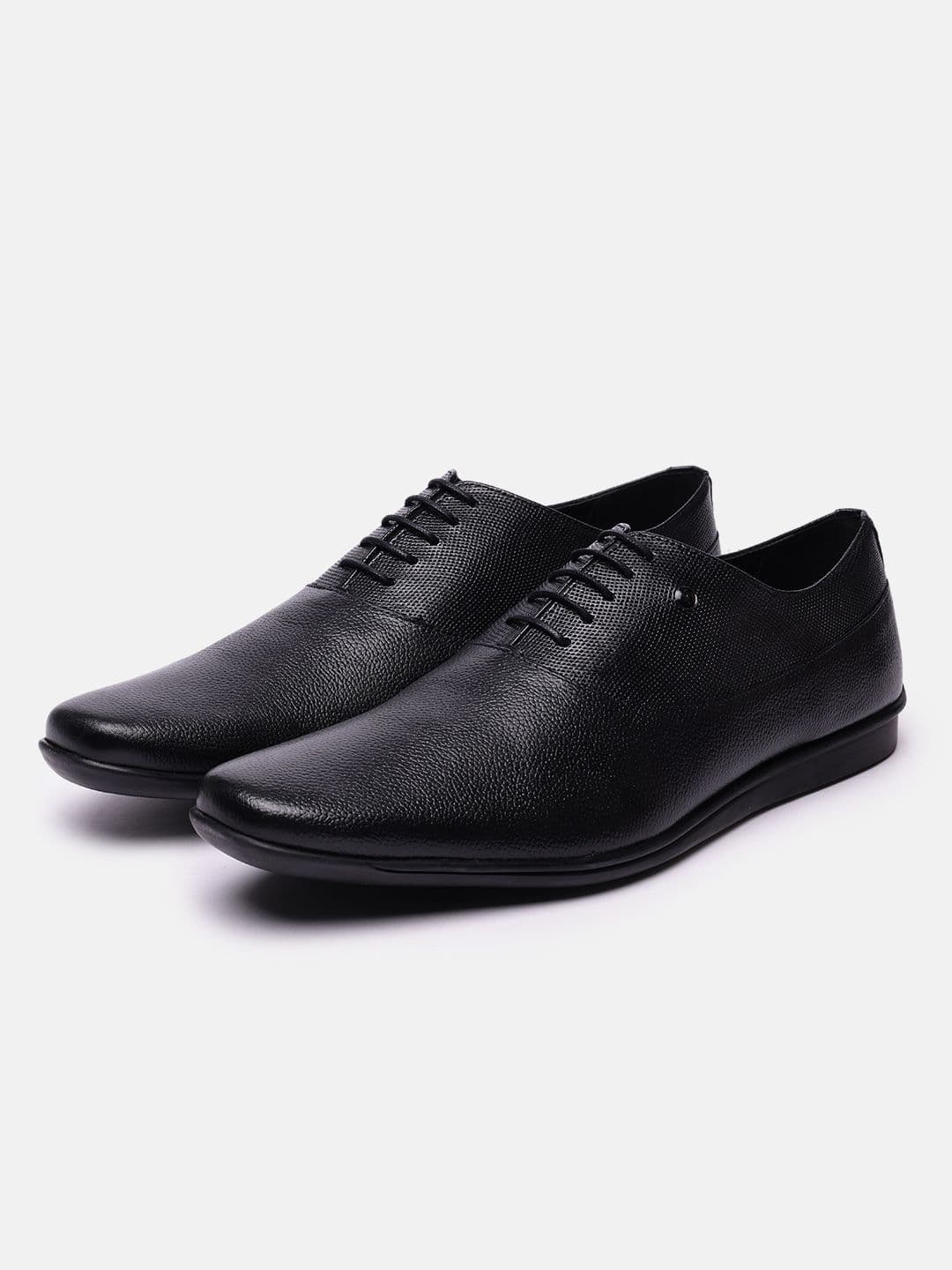 Van Heusen Men Textured Leather Pointed Toe Lace-Ups Oxfords Formal Shoes - view 1