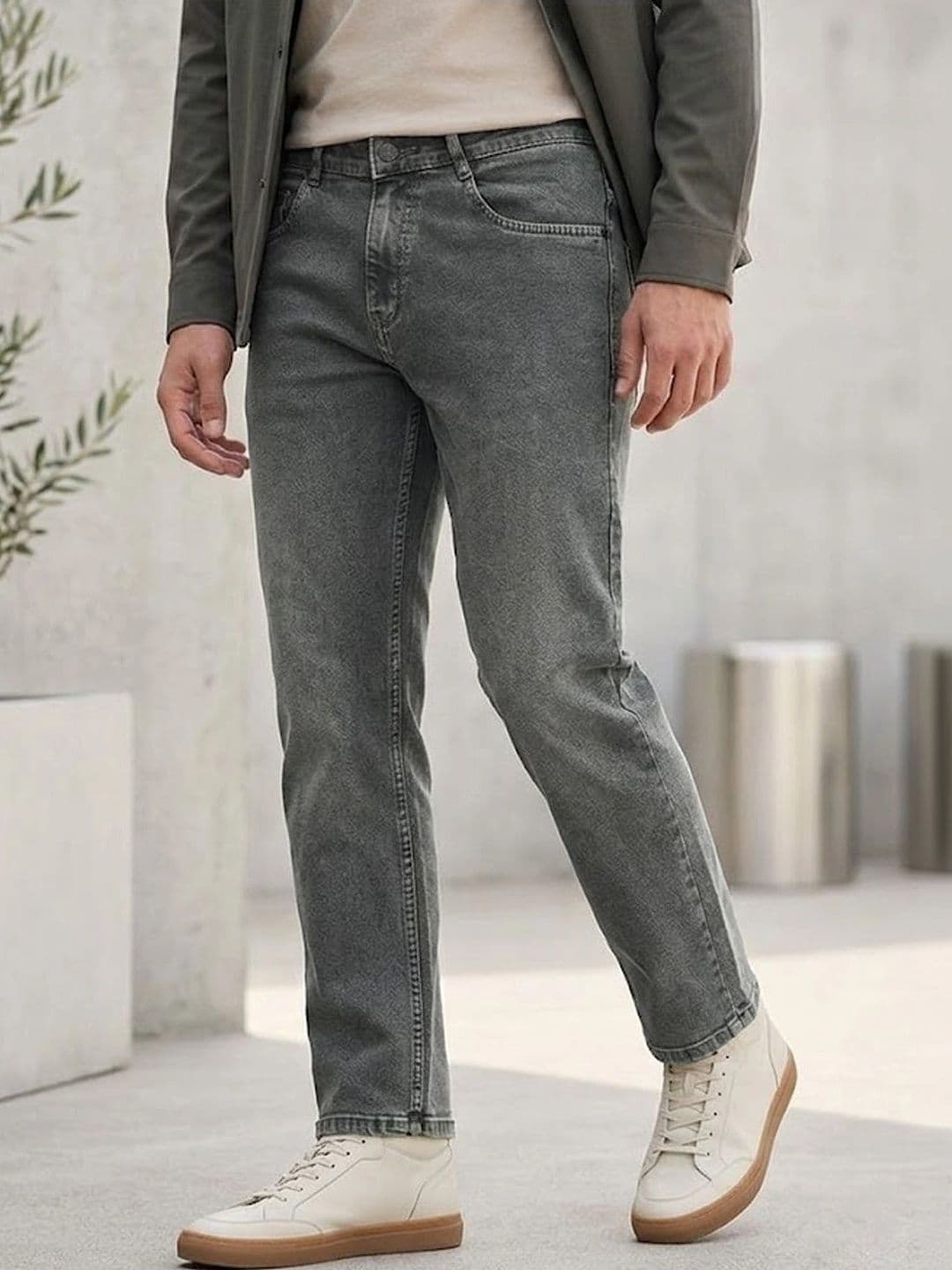 Urbano Fashion Men Regular Fit Mid-Rise Heavy Fade Stretchable Jeans - view 1