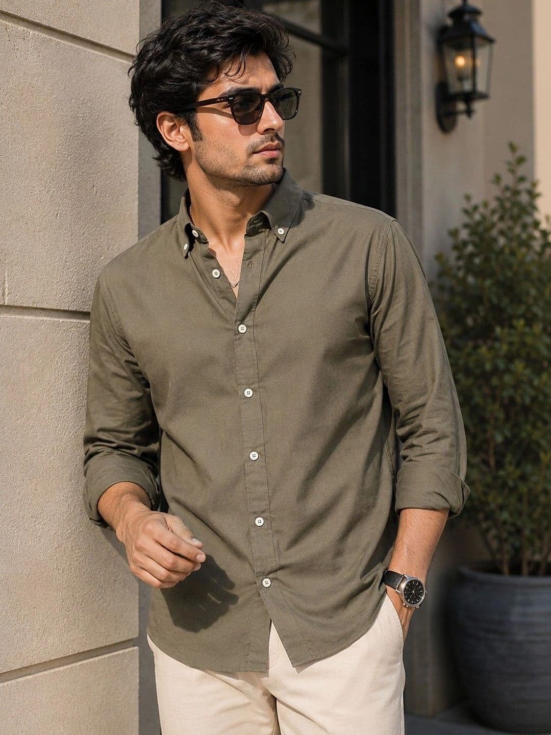 Maniac Men Comfort Casual Cotton Twill Shirt - view 1