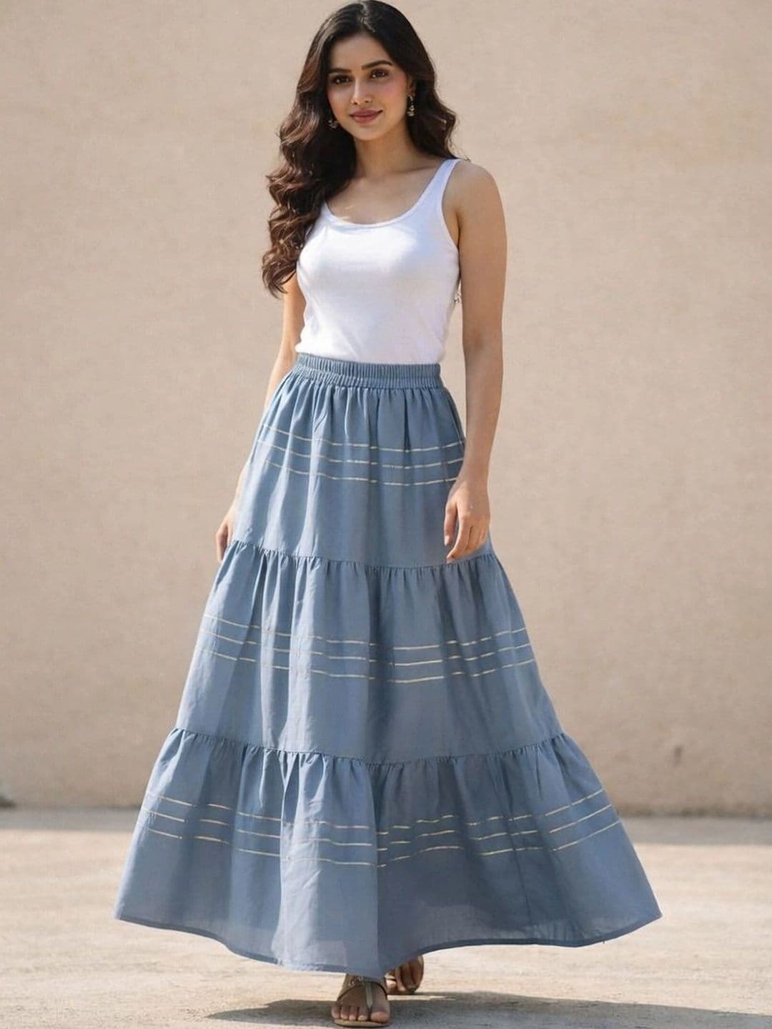 RAYIE COLLECTION Women Tiered Maxi Tiered Skirt - view 1