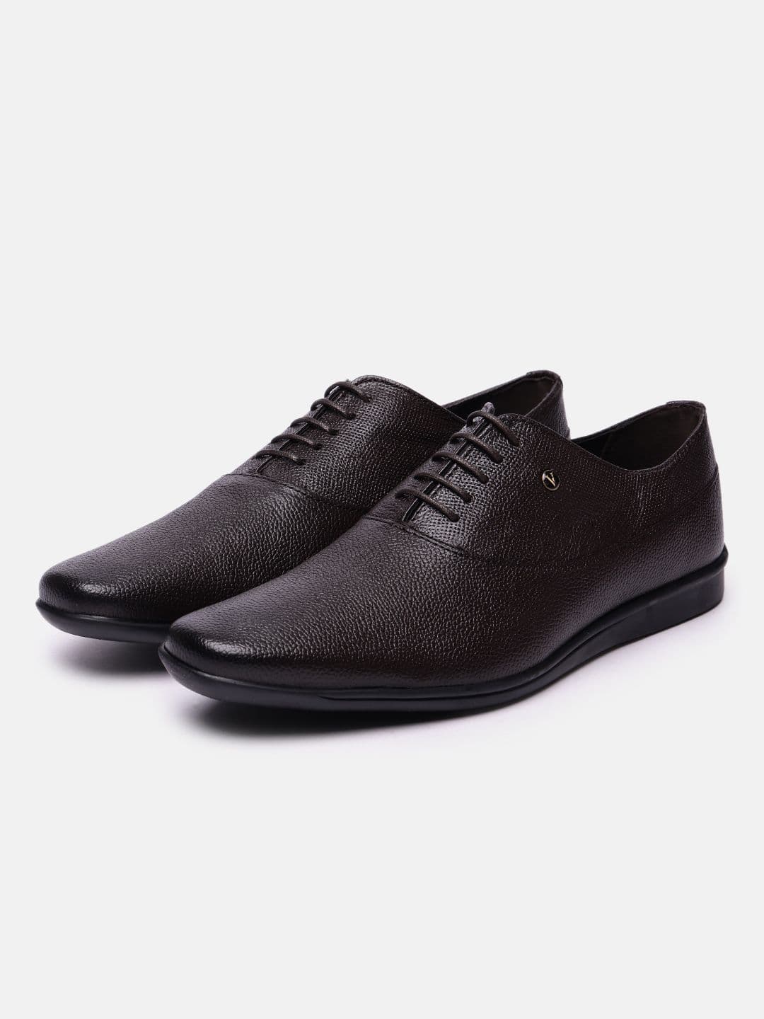 Van Heusen Men Textured Leather Pointed Toe Lace-Ups Oxfords Formal Shoes - view 1