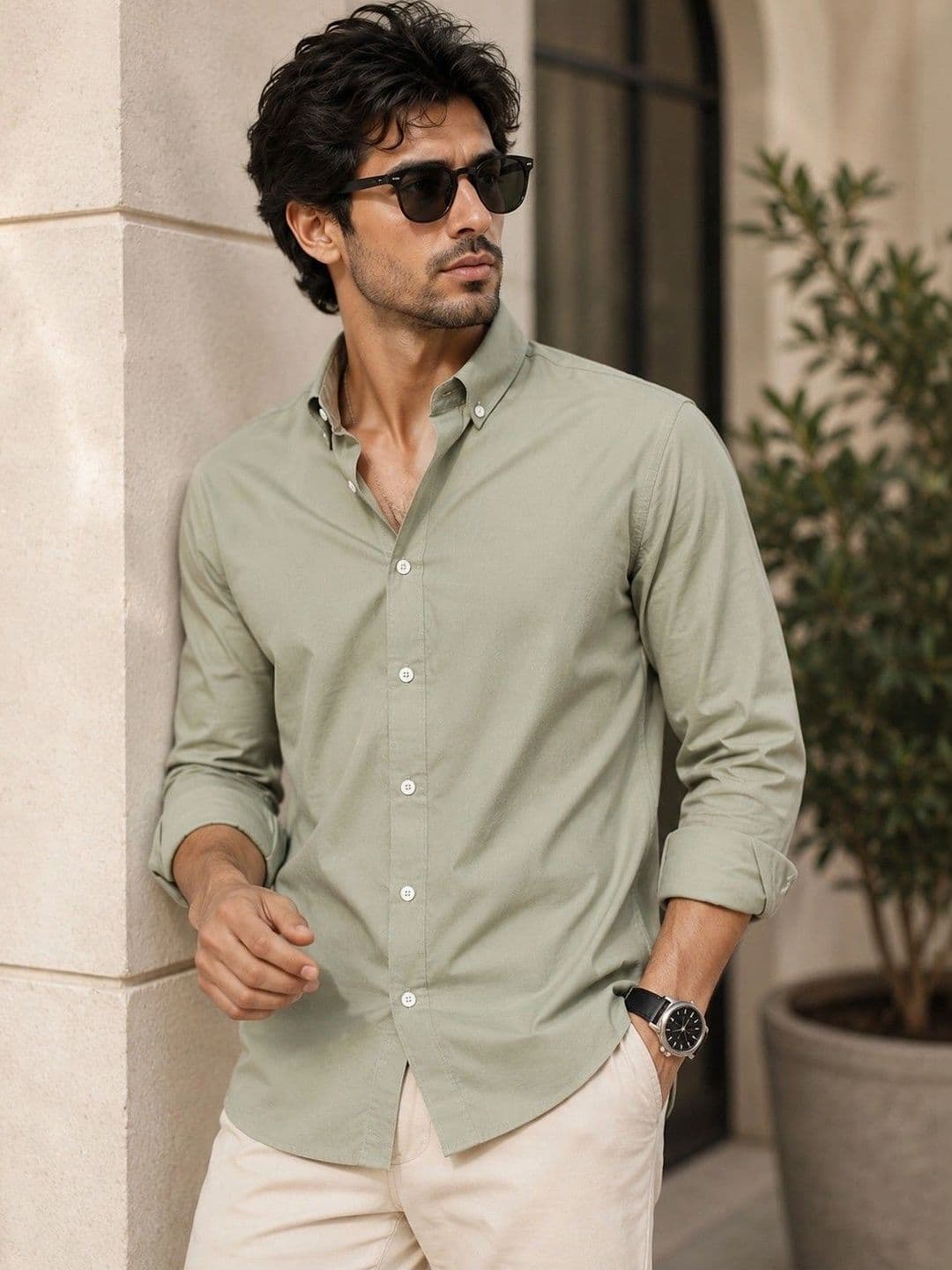 Maniac Men Comfort Casual Cotton Twill Shirt - view 1